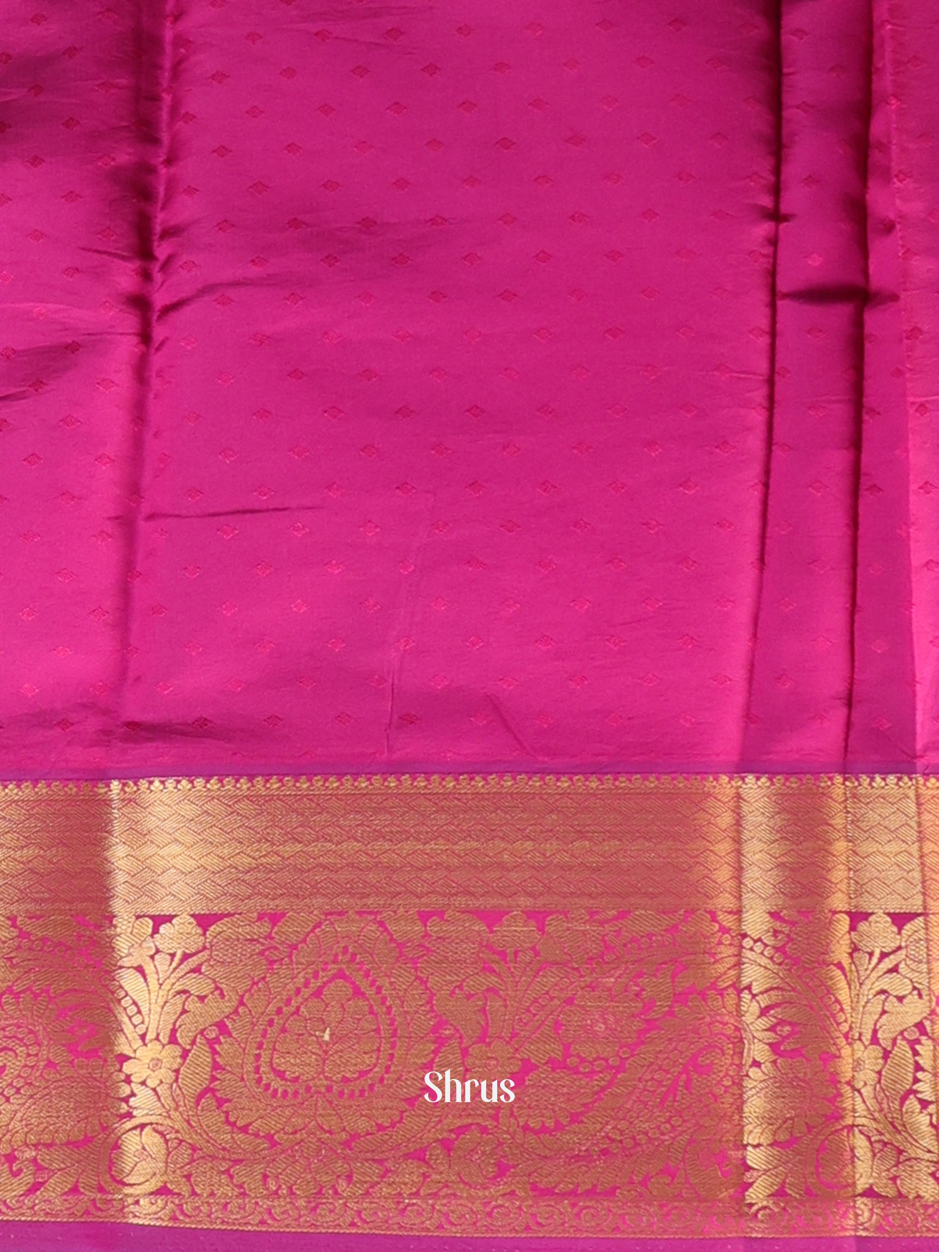 Purple - Printed Silk Saree