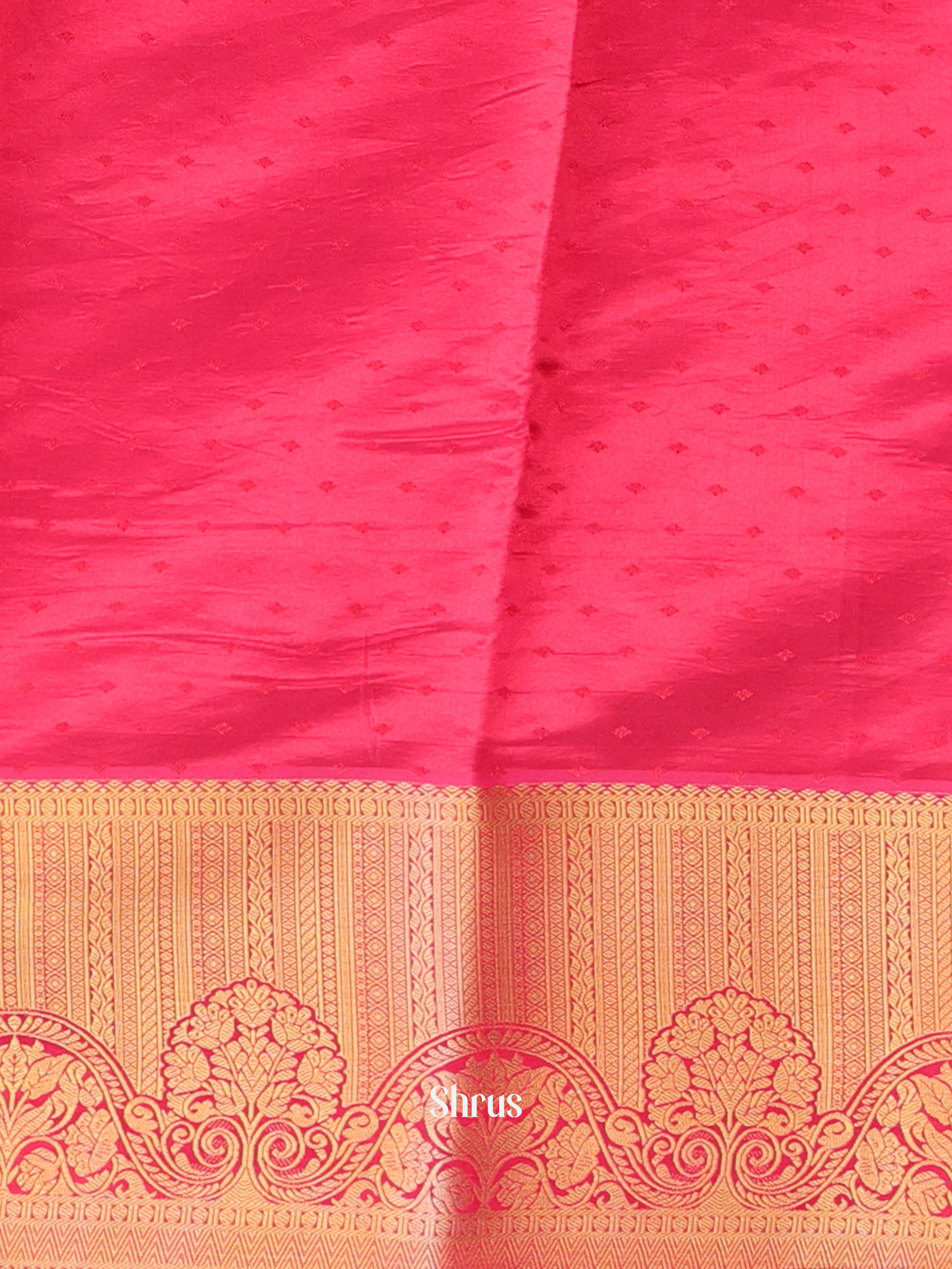 Maroon - Printed Silk Saree