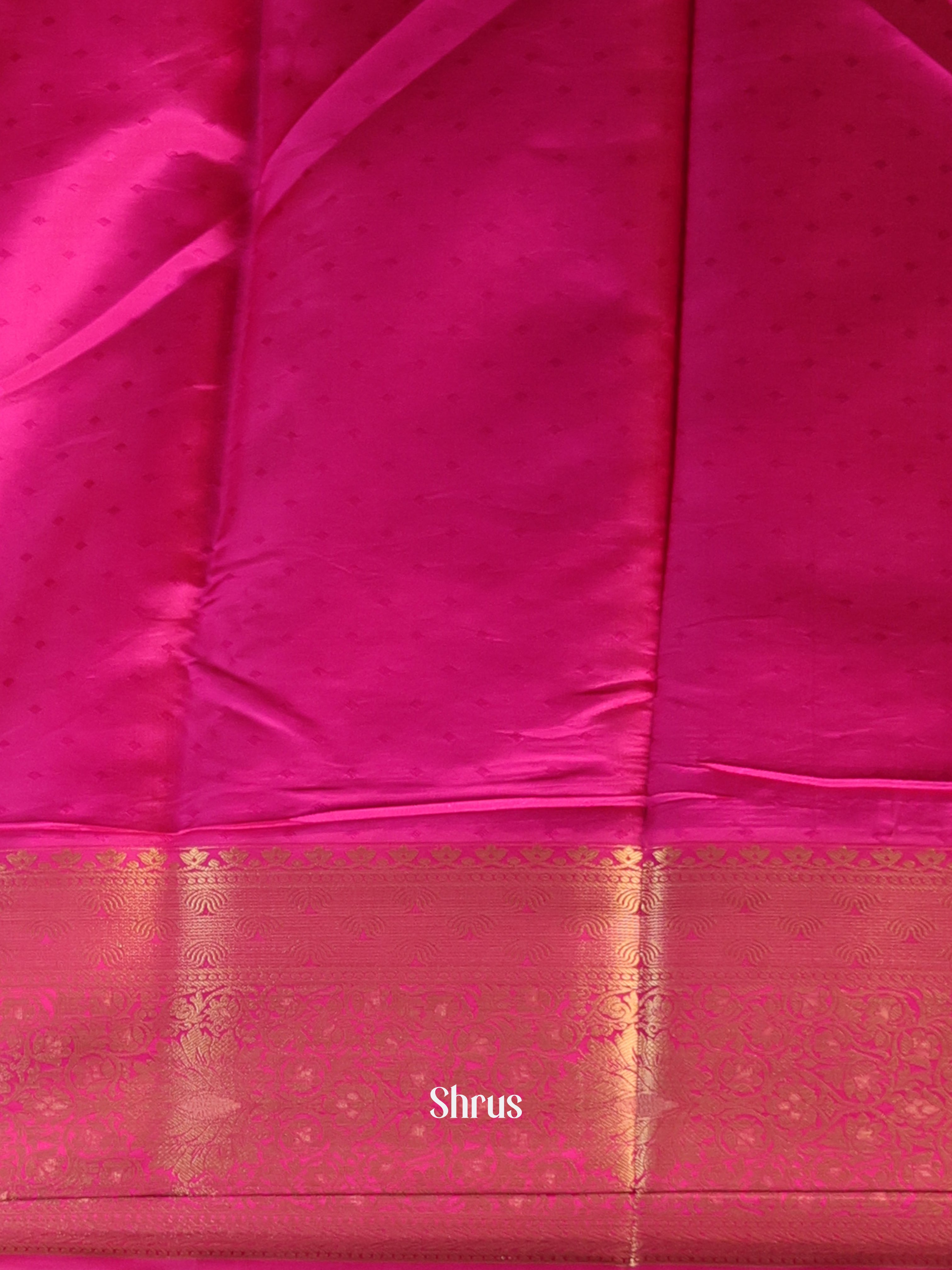 Brick & Pink - Printed Silk Saree