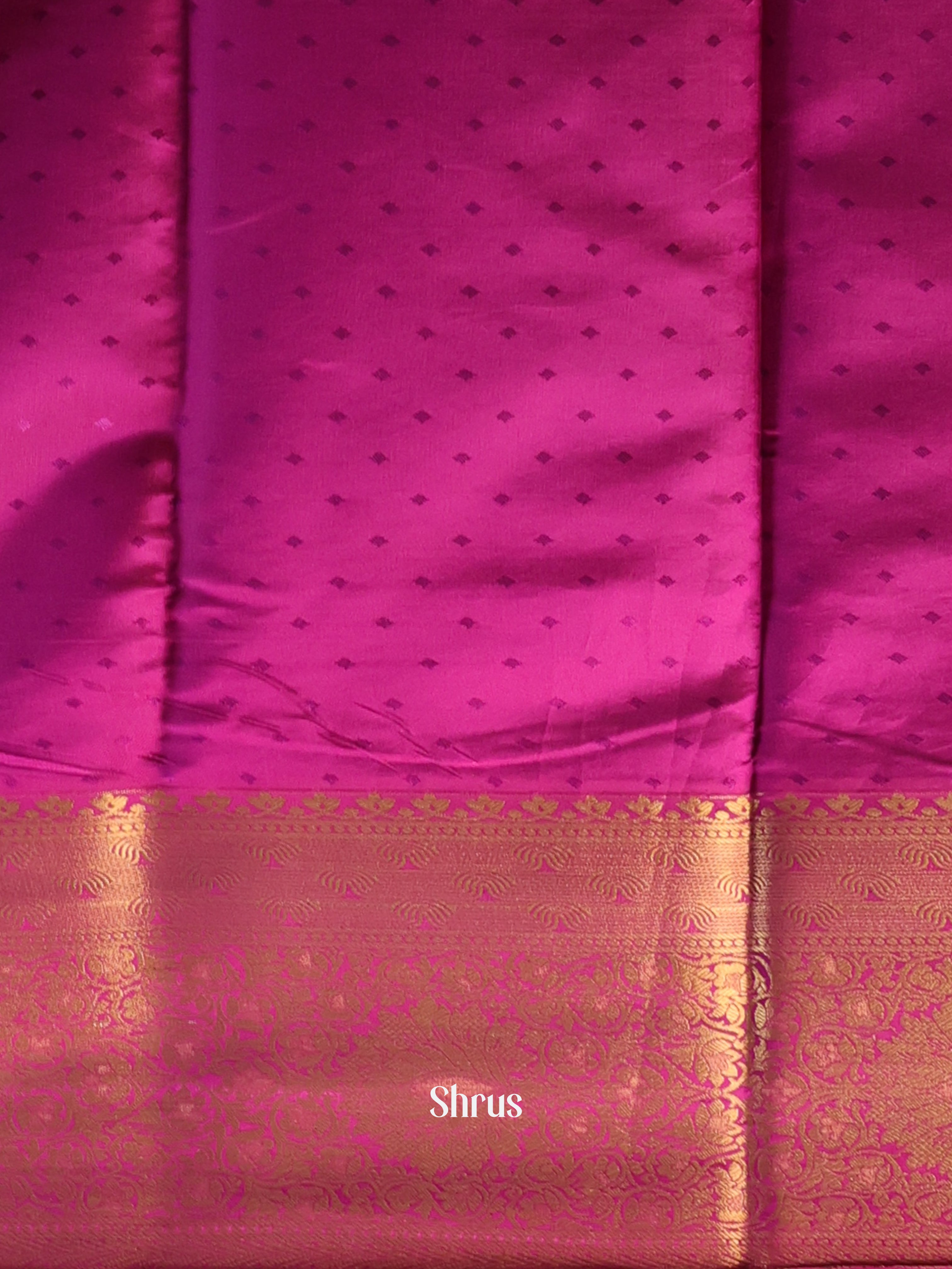 Purple & Majenta- Printed Silk Saree