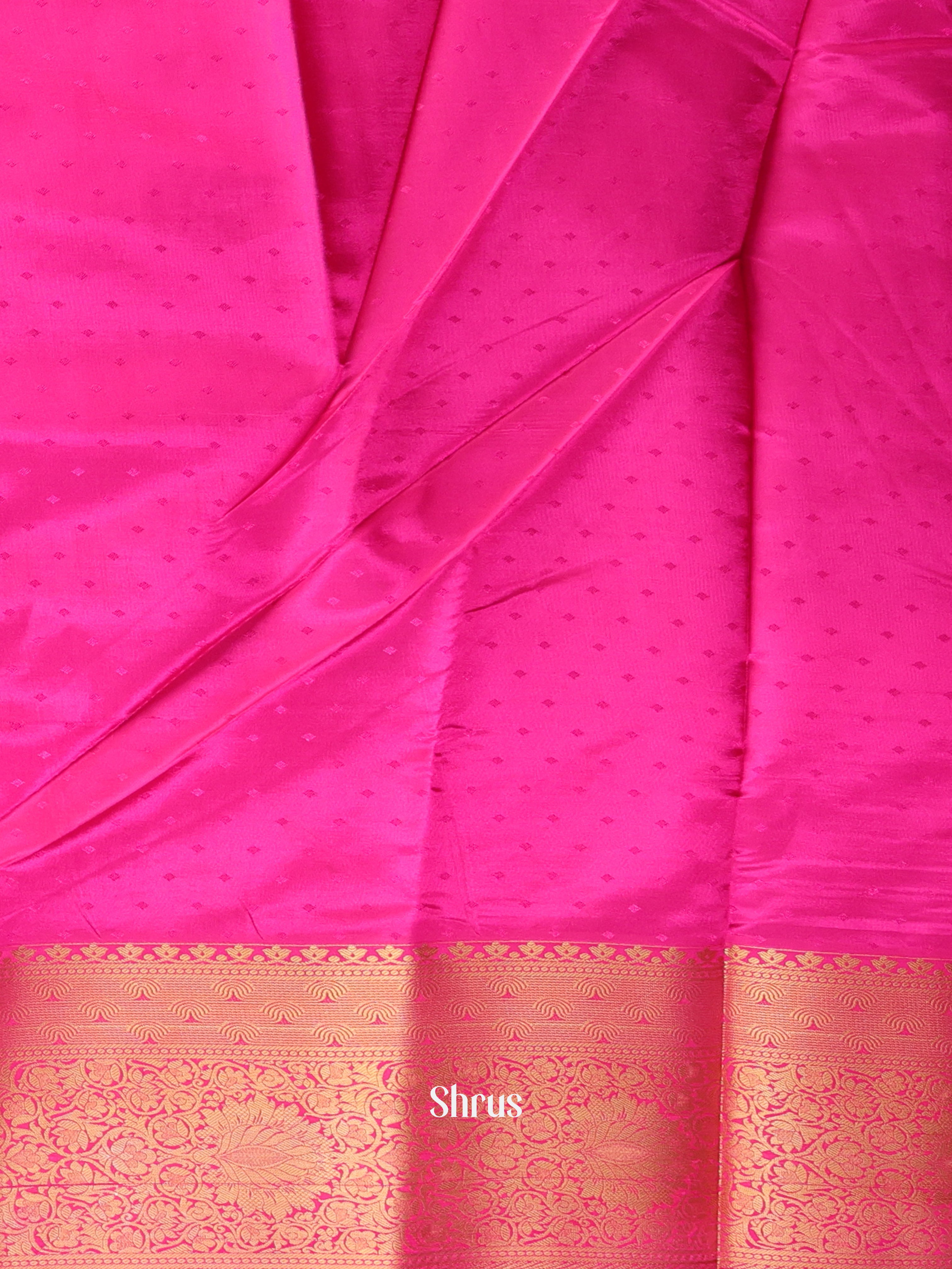 Brick & Pink - Printed Silk Saree