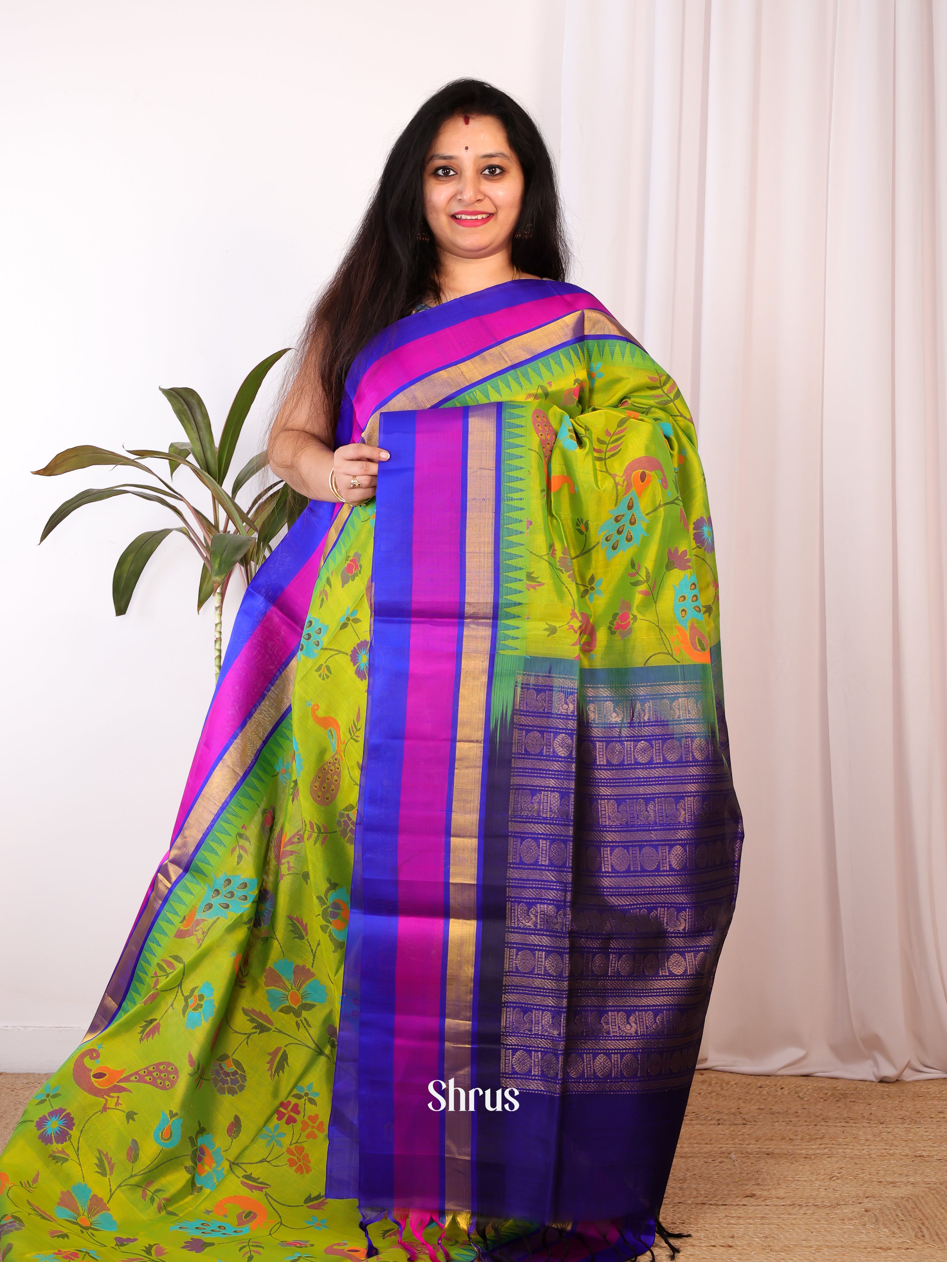 Green & Blue - Hindolam Saree