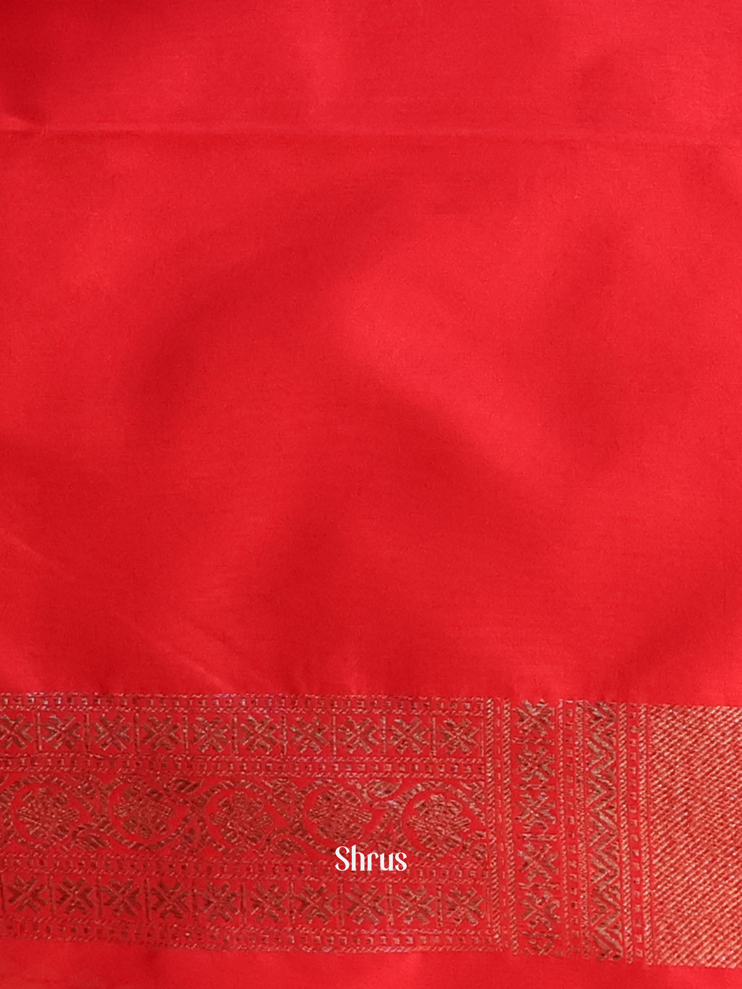 Red - Semi Banarasi Saree