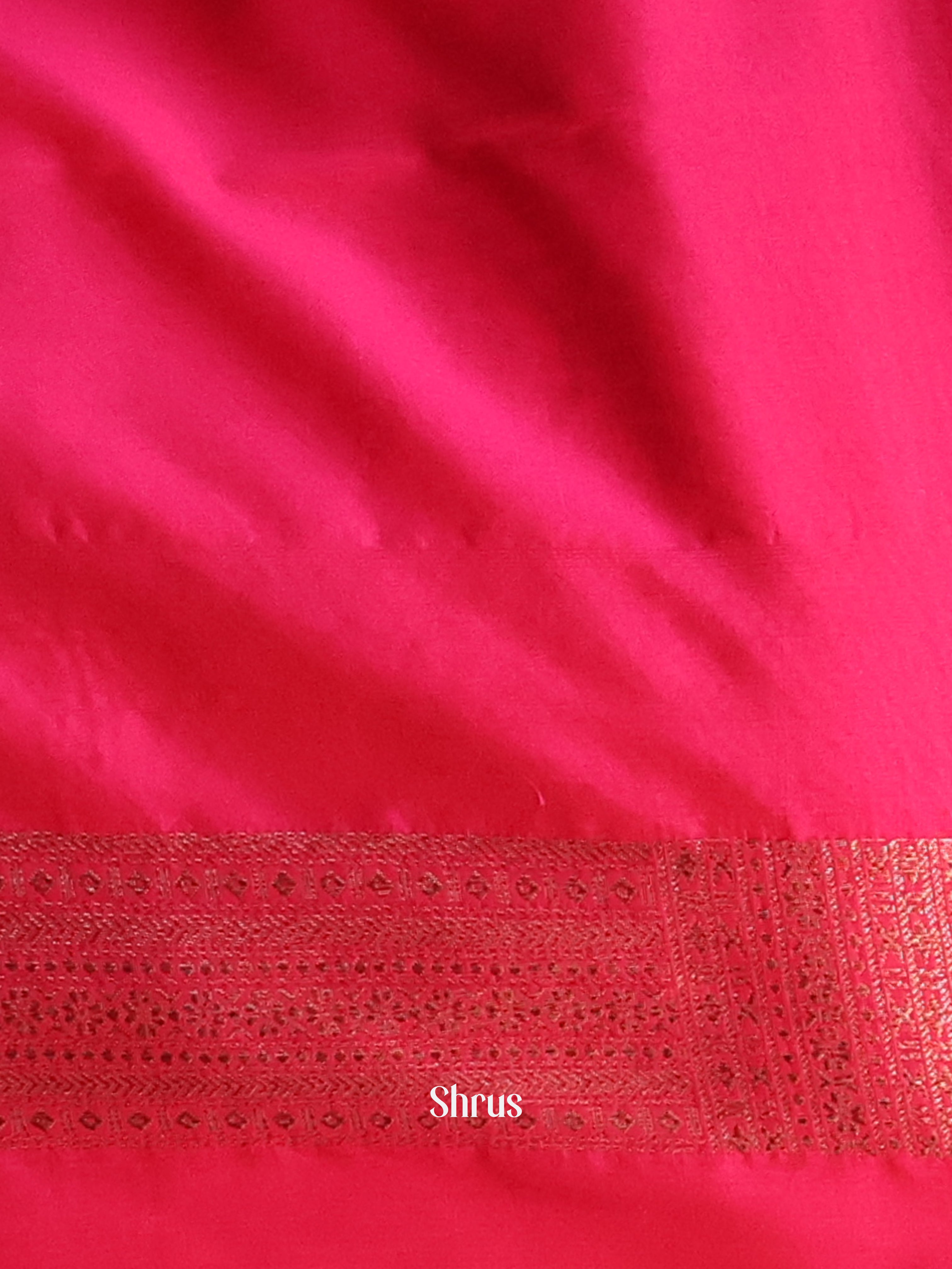 Red - Semi Banarasi Saree