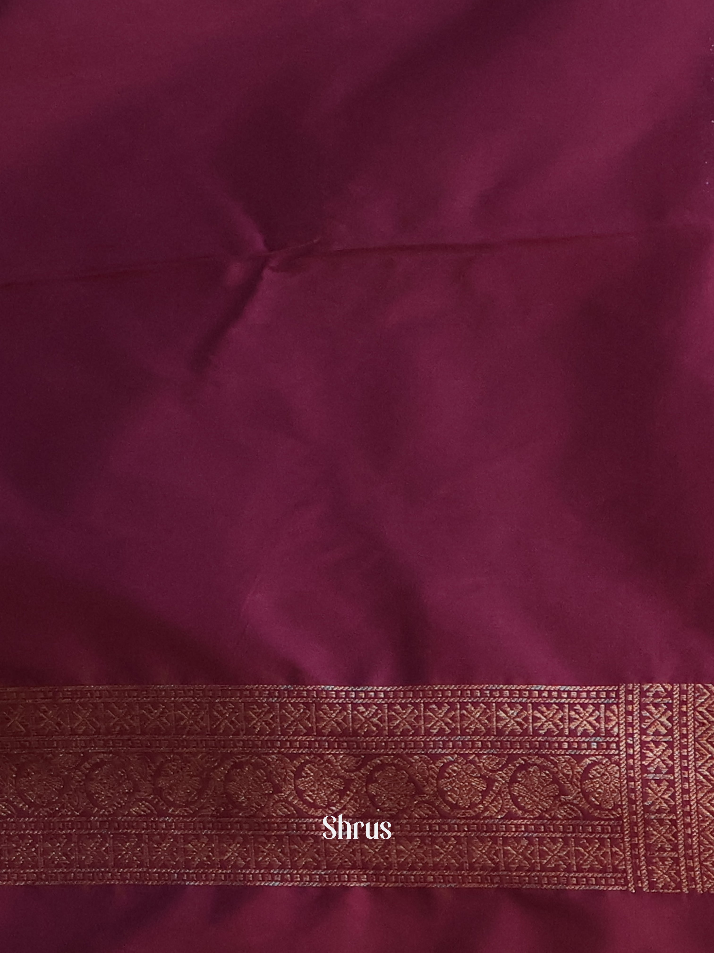 Maroon - Semi Banarasi Saree