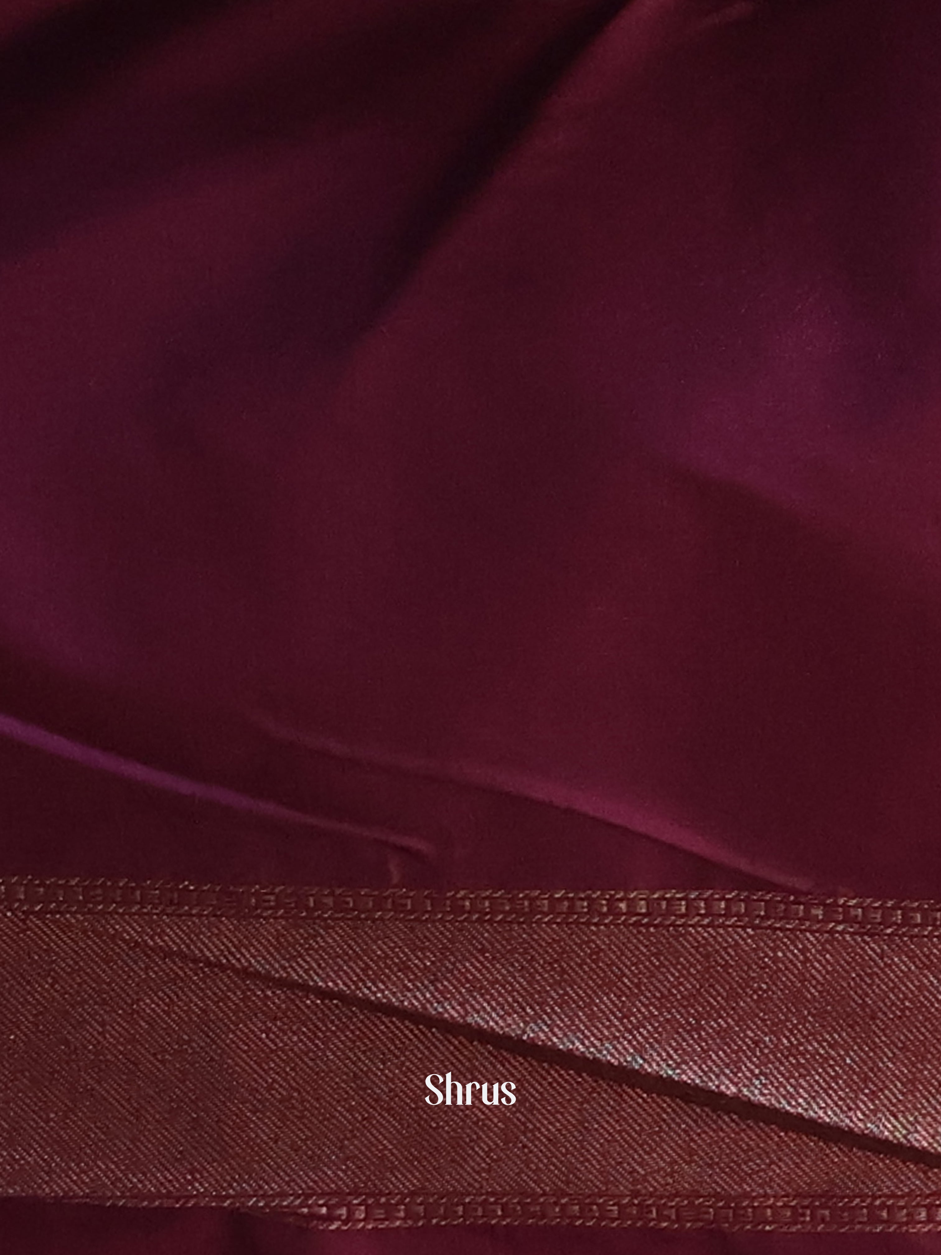 Maroon - Semi Banarasi Saree