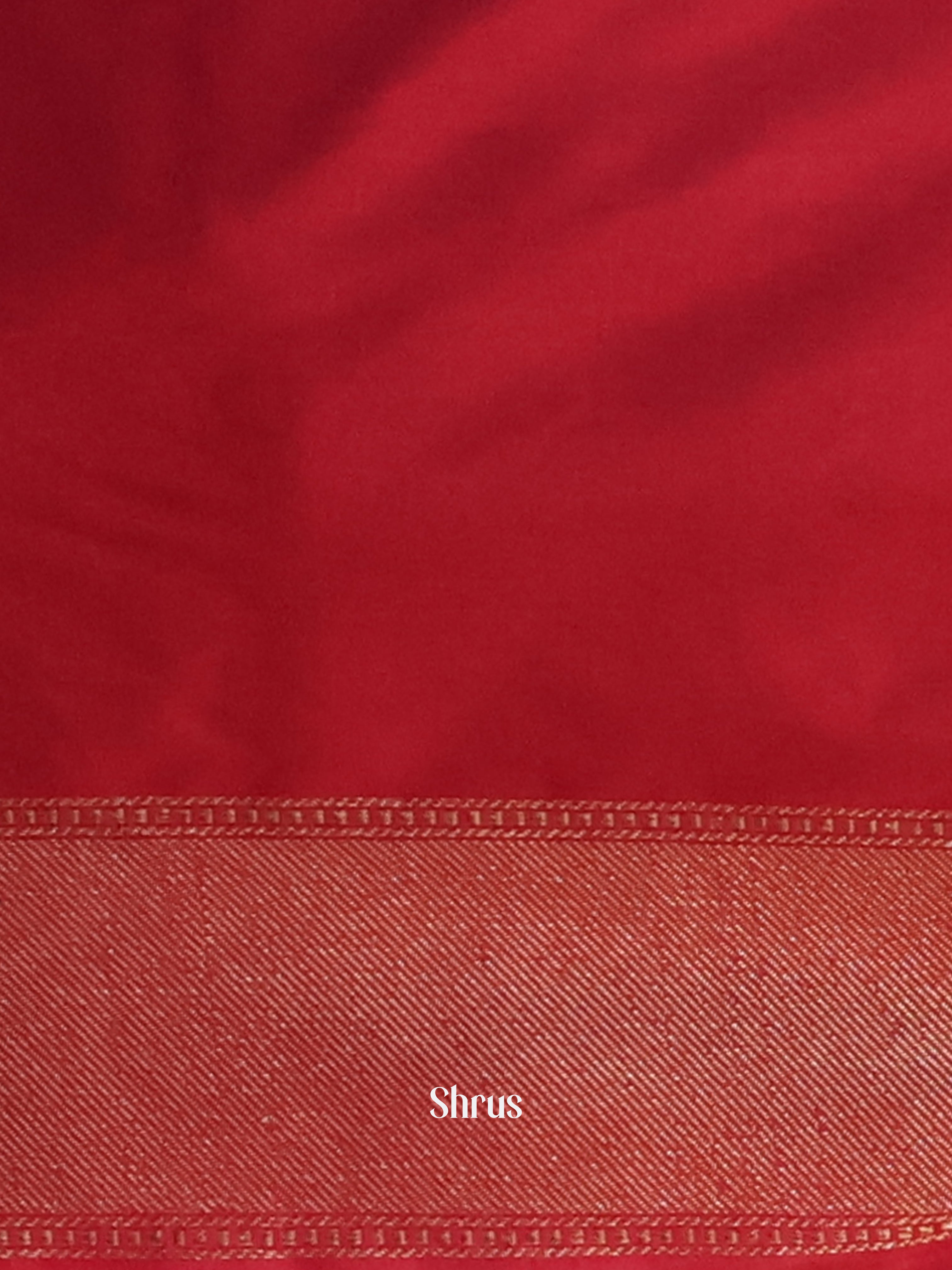 Red - Semi Banarasi Saree