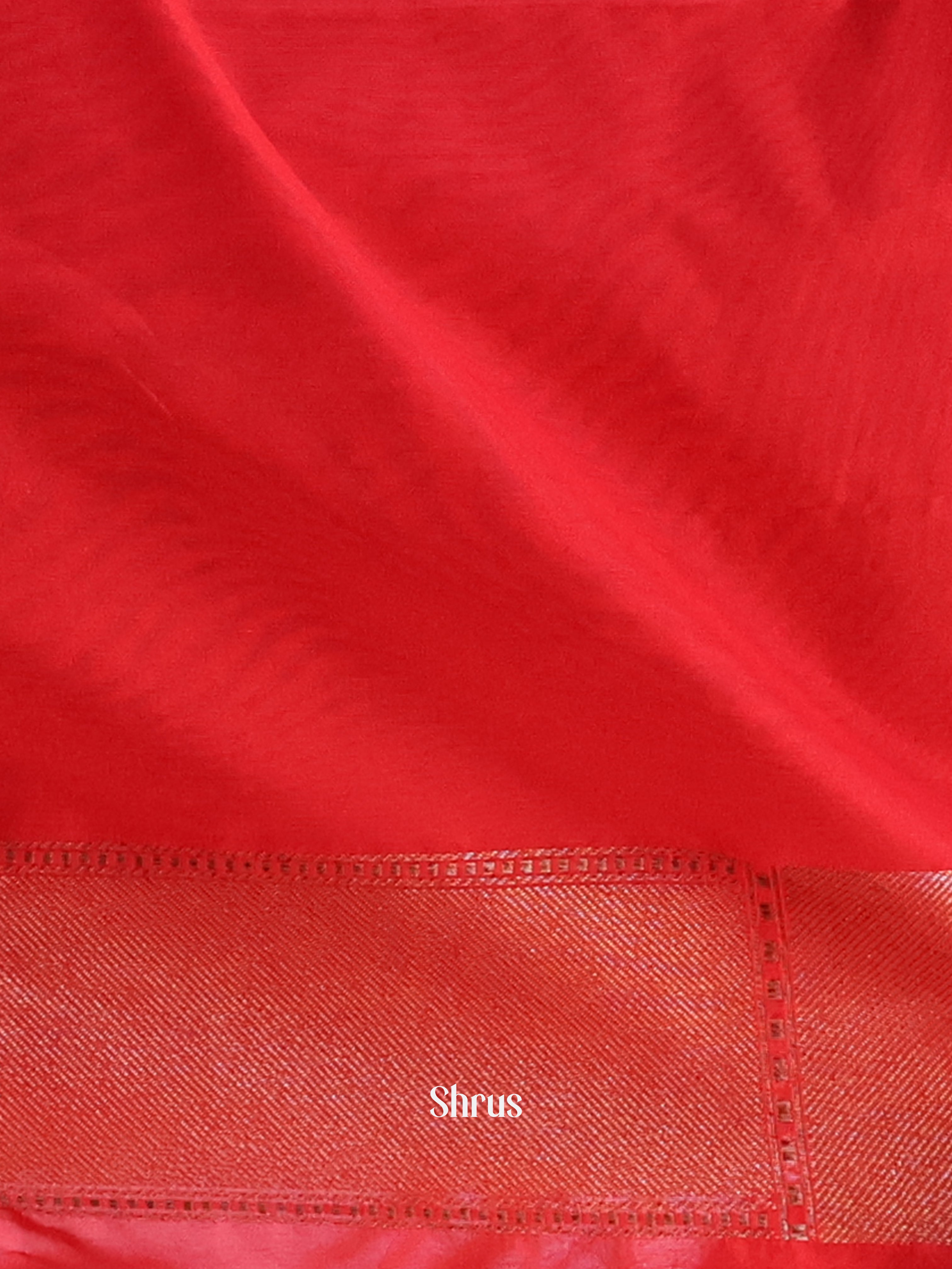 Red- Semi Banarasi Saree