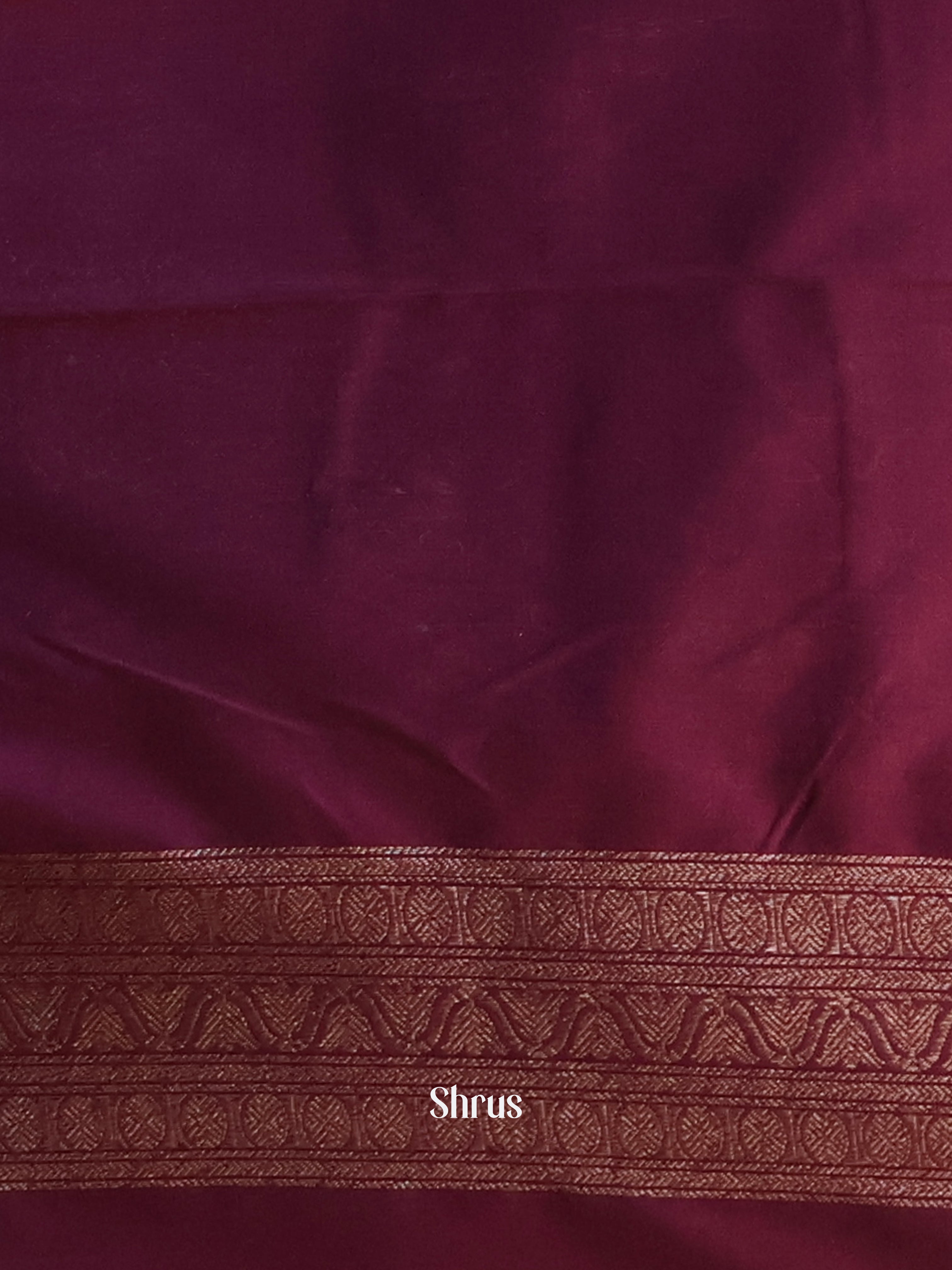 Maroon - Semi Banarasi Saree