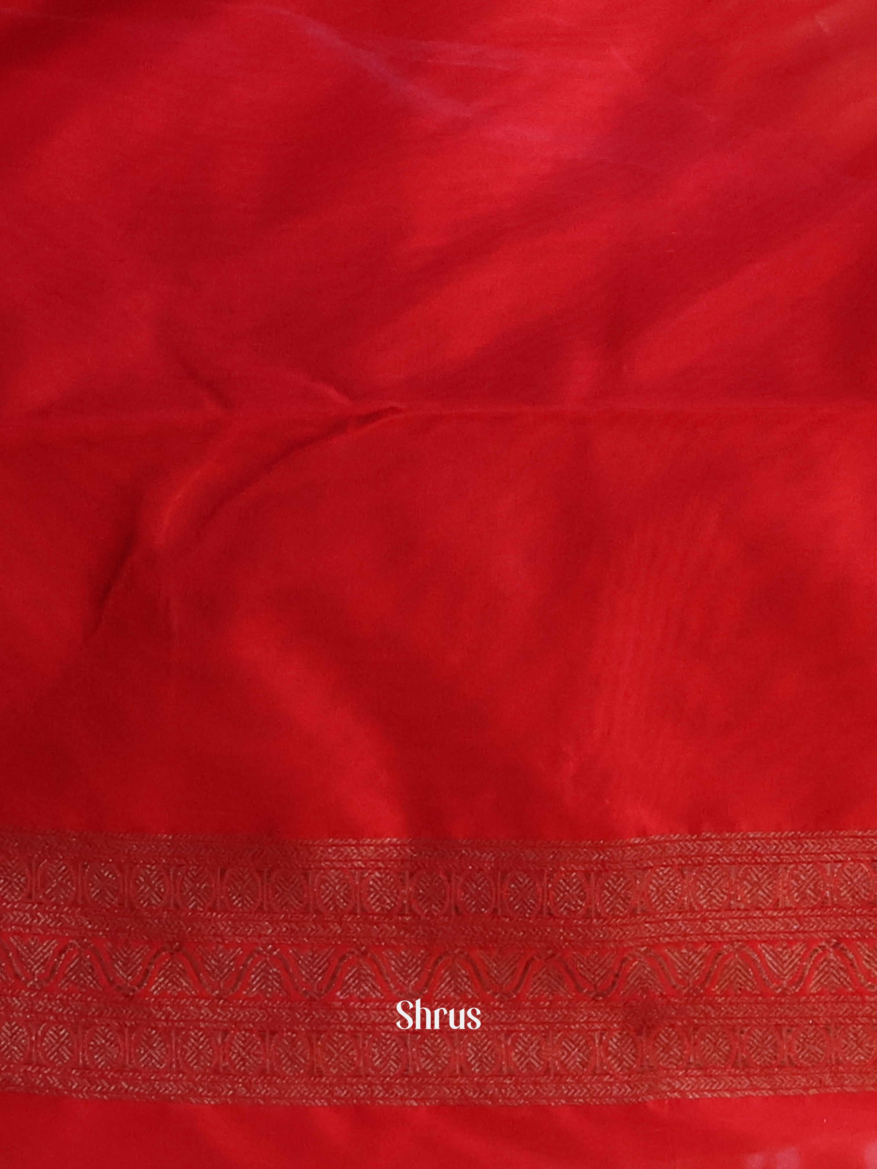 Red - Semi Banarasi Saree