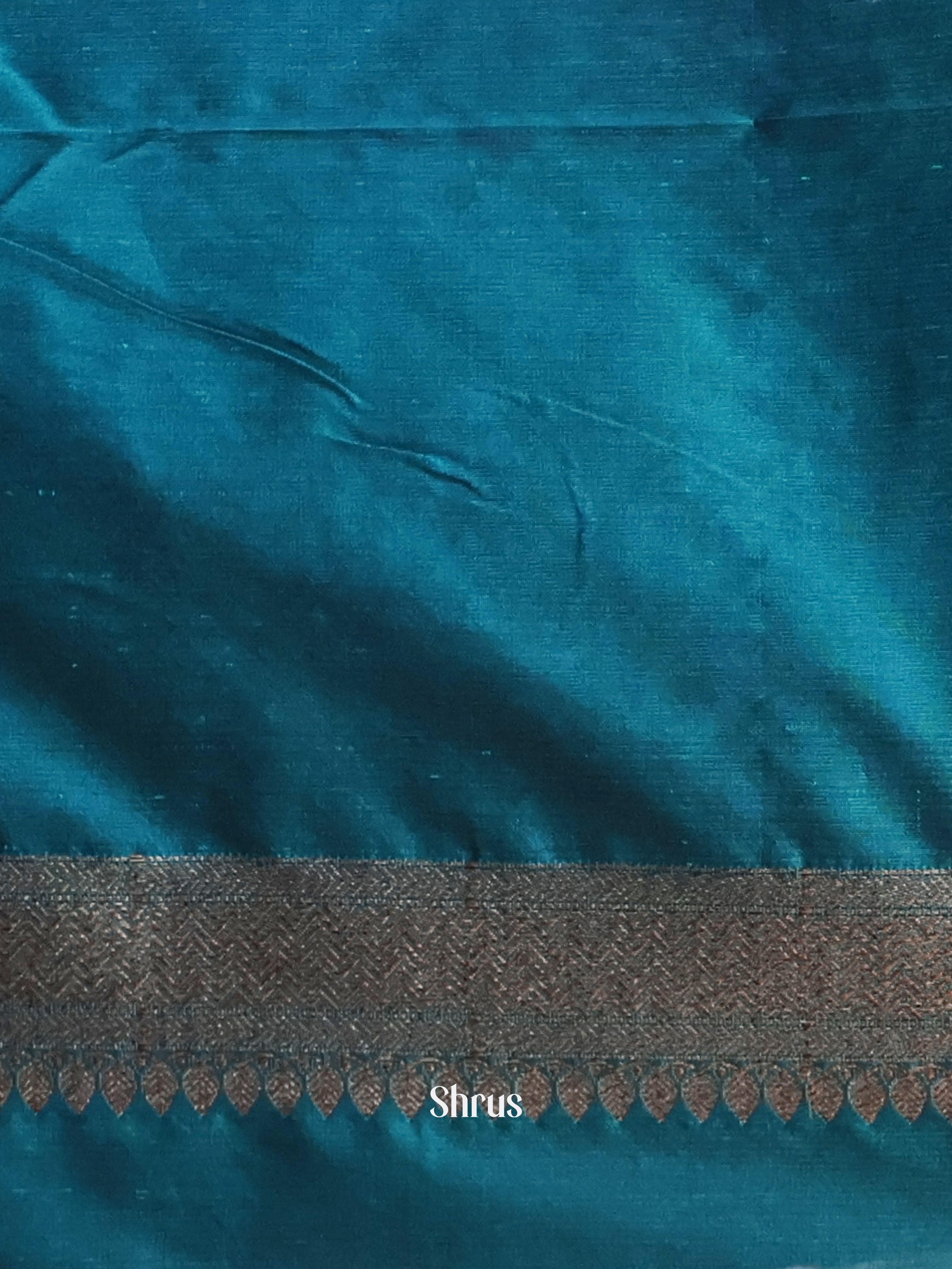 Blue - Semi Banarasi Saree