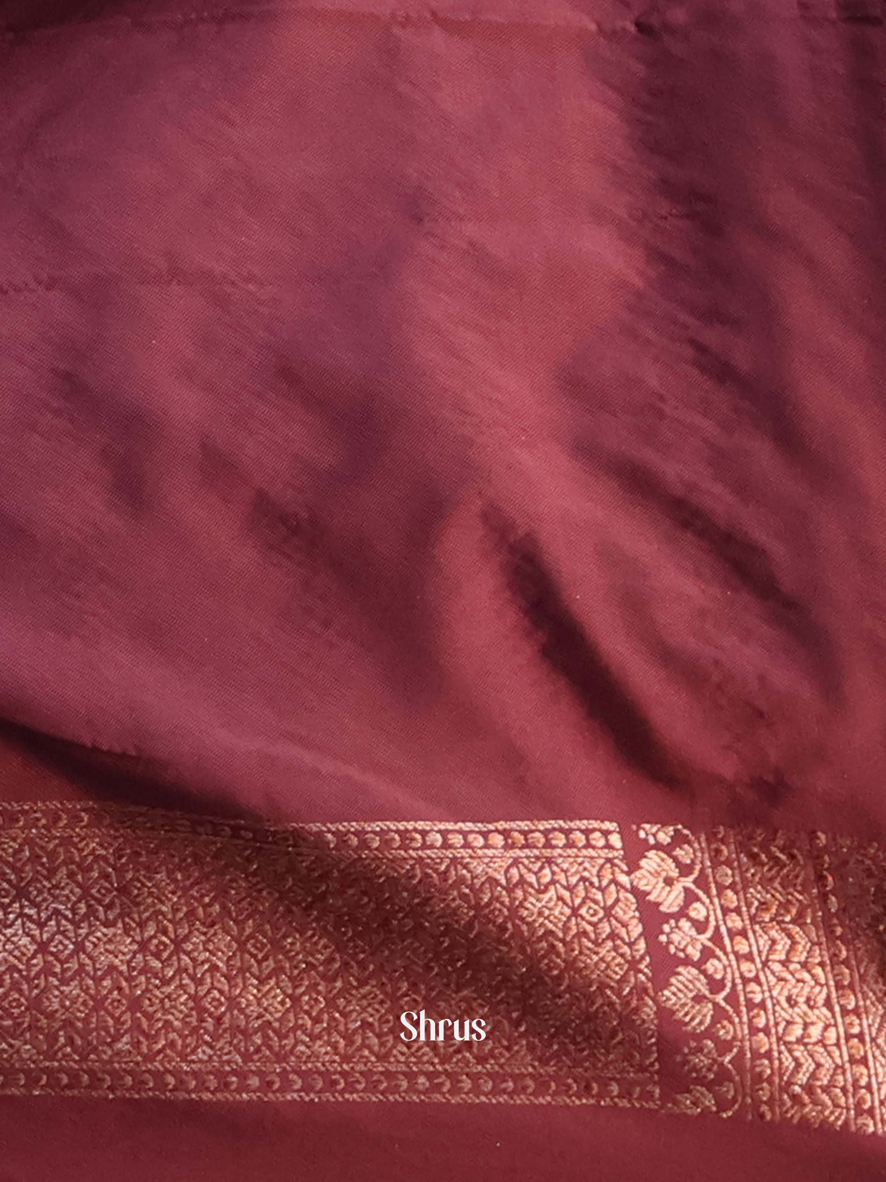 Maroon - Semi Banarasi Saree