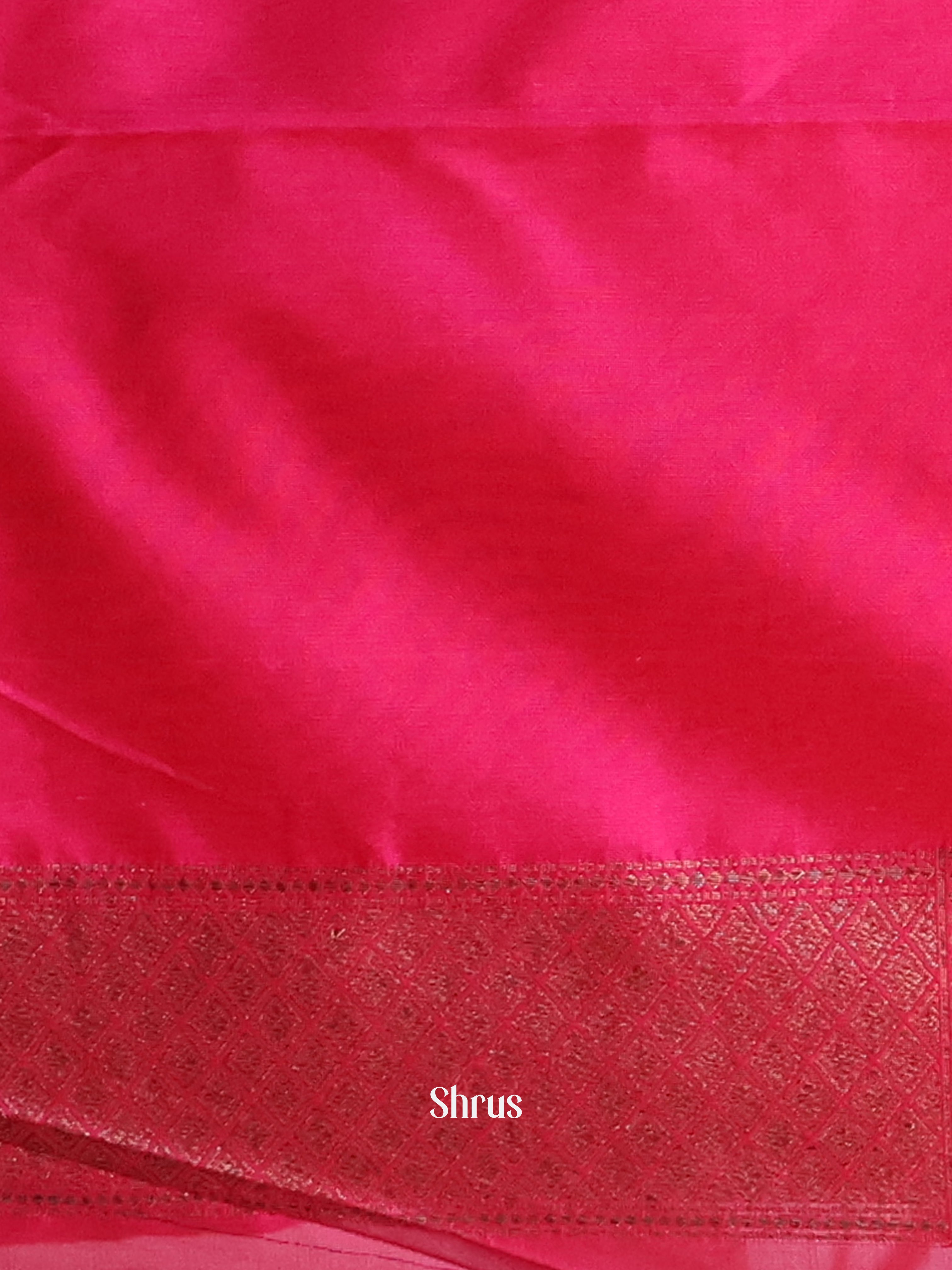 Pink- Semi Banarasi Saree