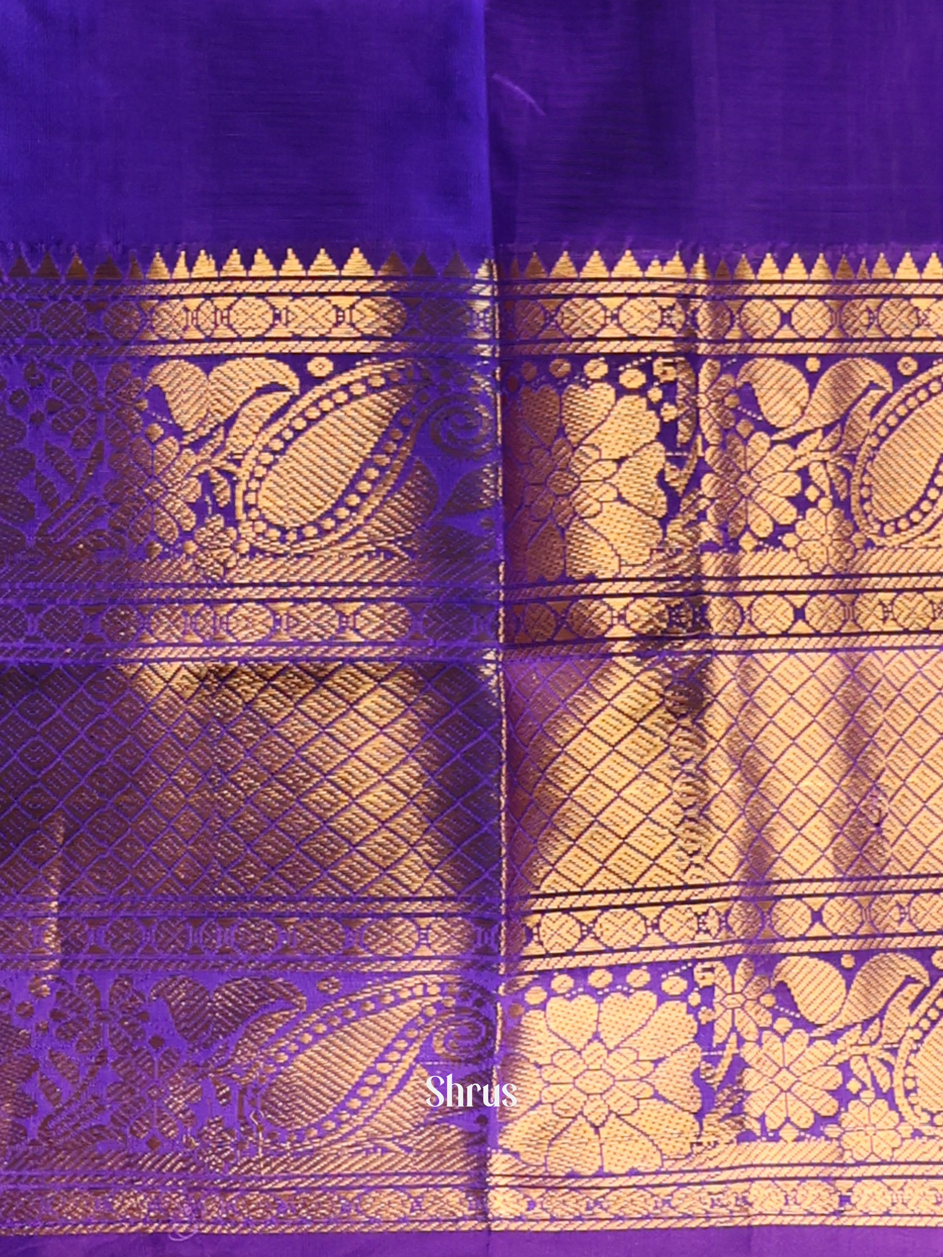 Purple  & Violet - Uppada silk Saree