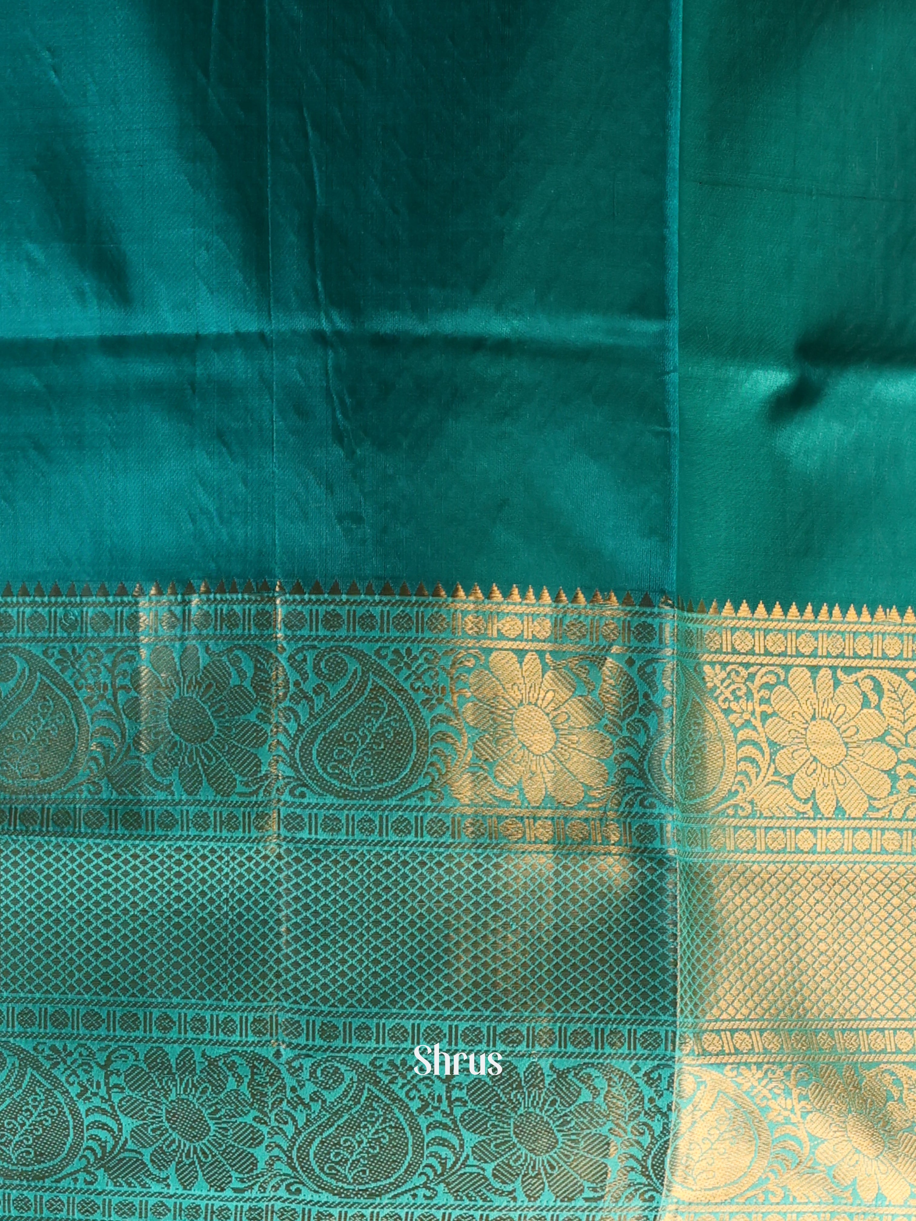 Teal & Green - Uppada silk Saree