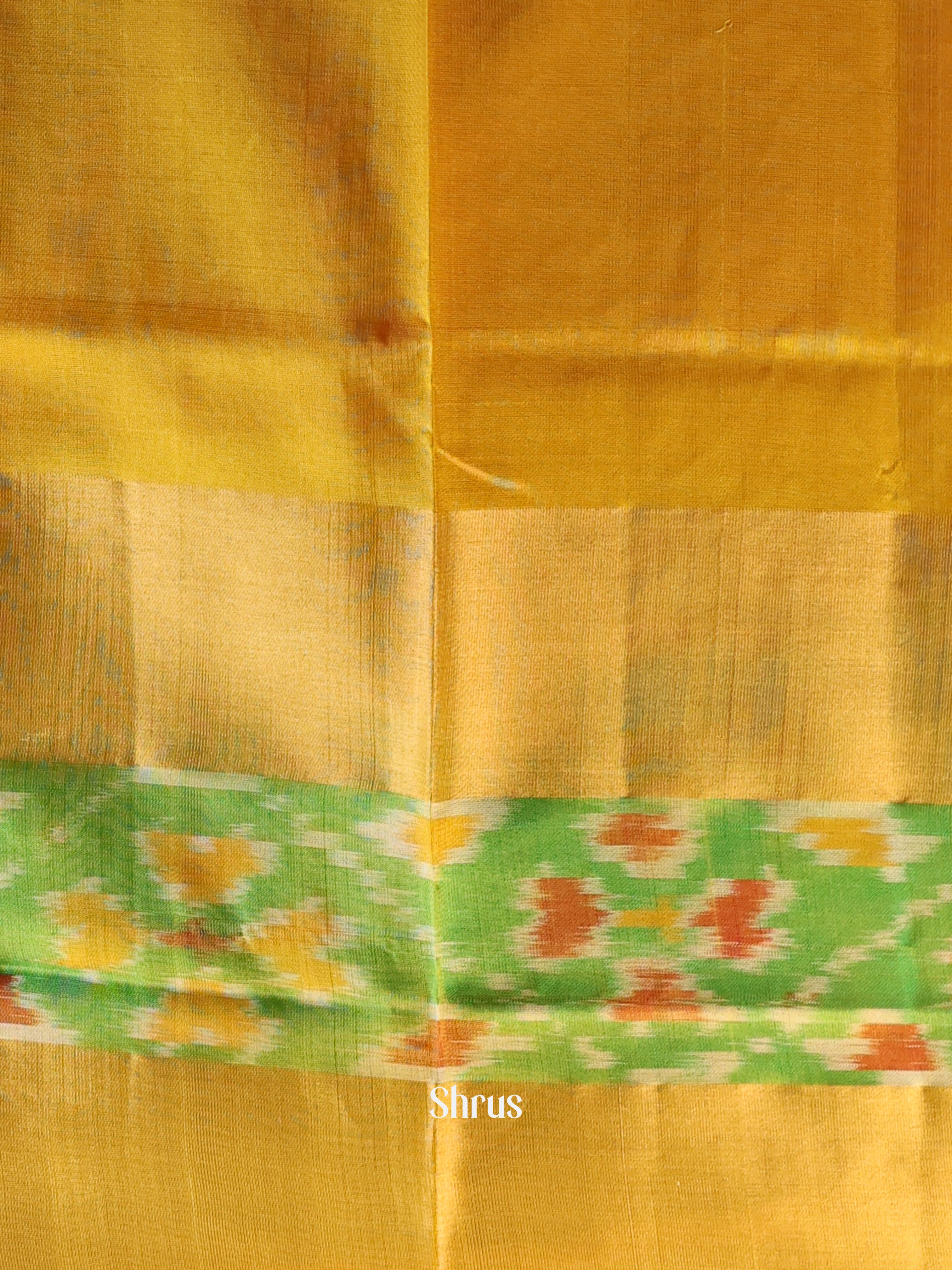 Orange & Mustard- Uppada silk Saree