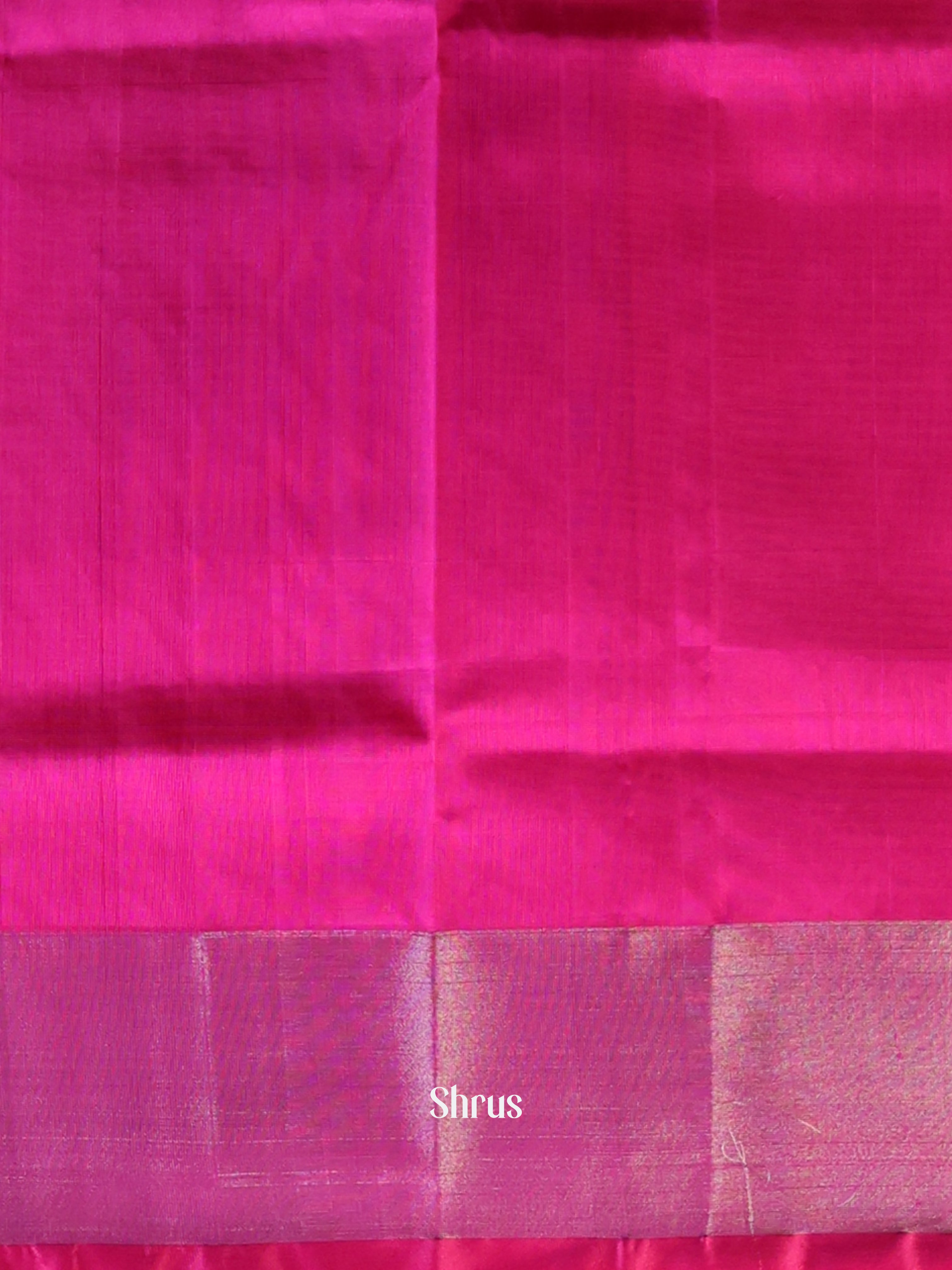 Pink - Uppada silk Saree