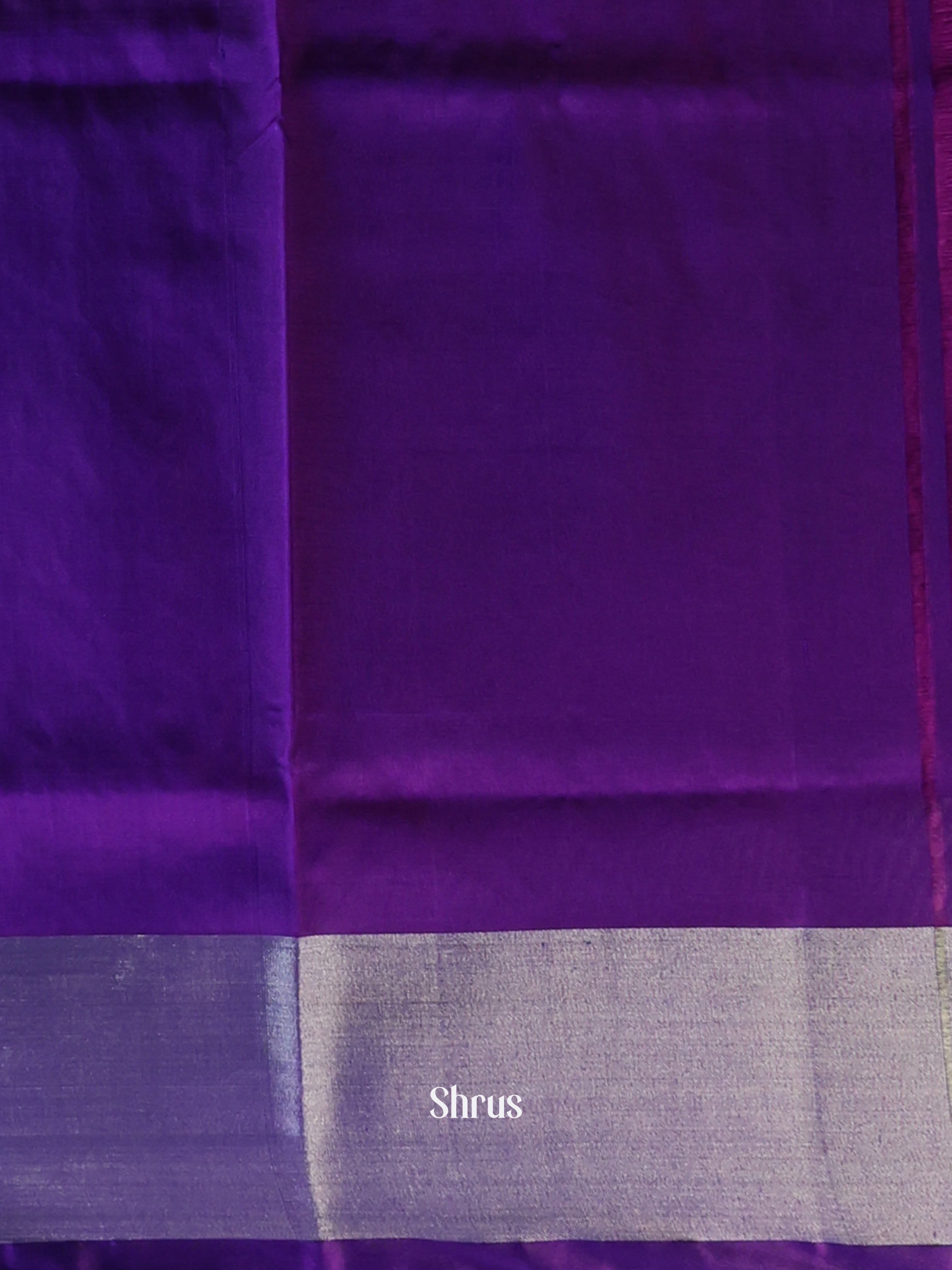 Brown & Violet - Uppada silk Saree