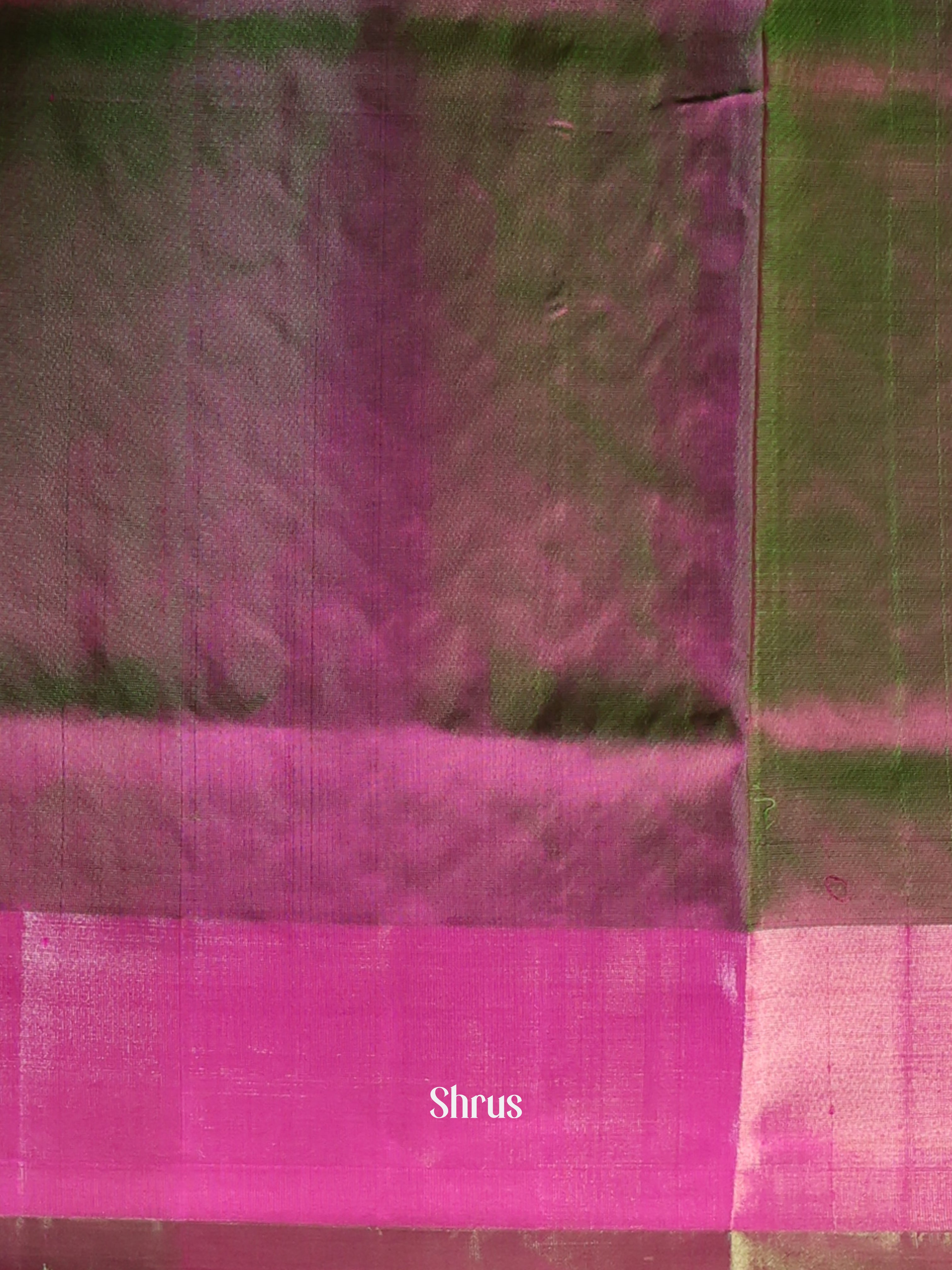 Violet & Double Shaded Green - Uppada silk Saree