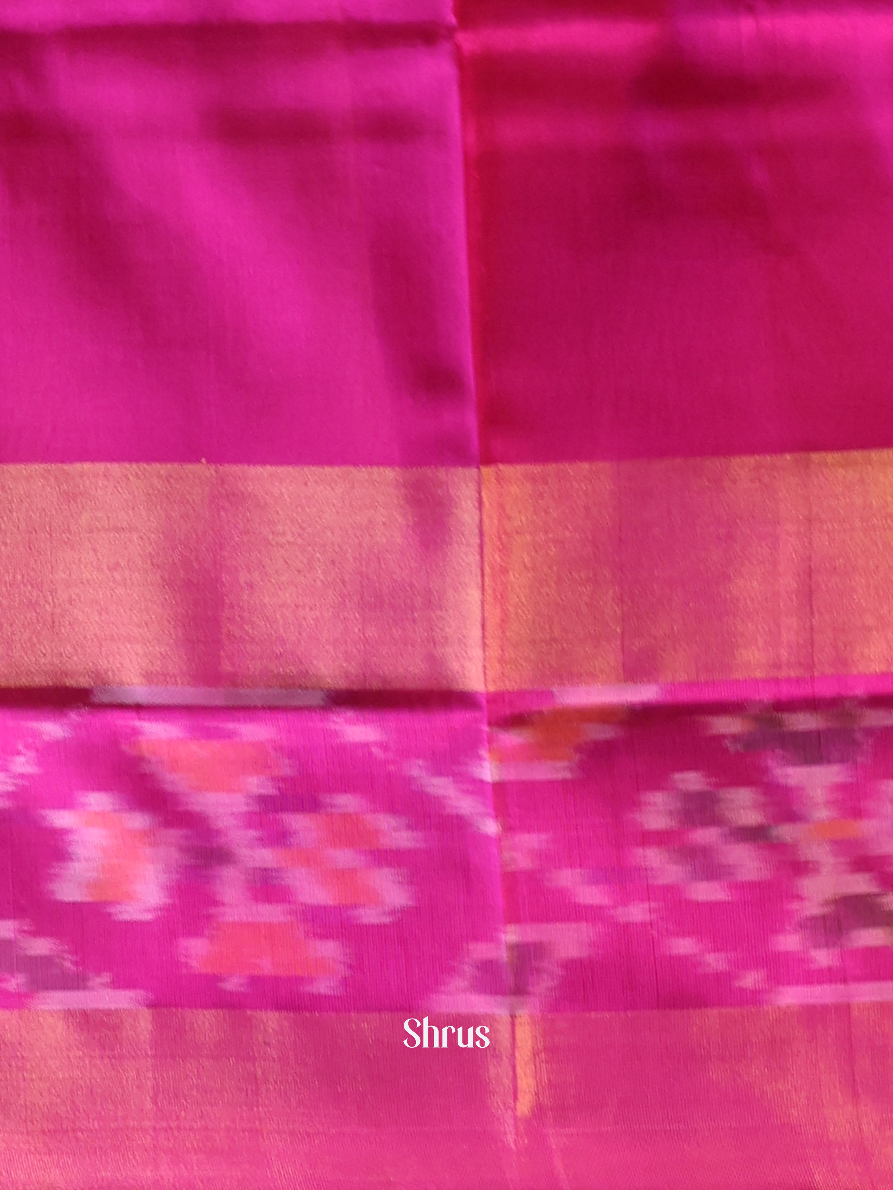 Mustard & Pink - Uppada silk Saree