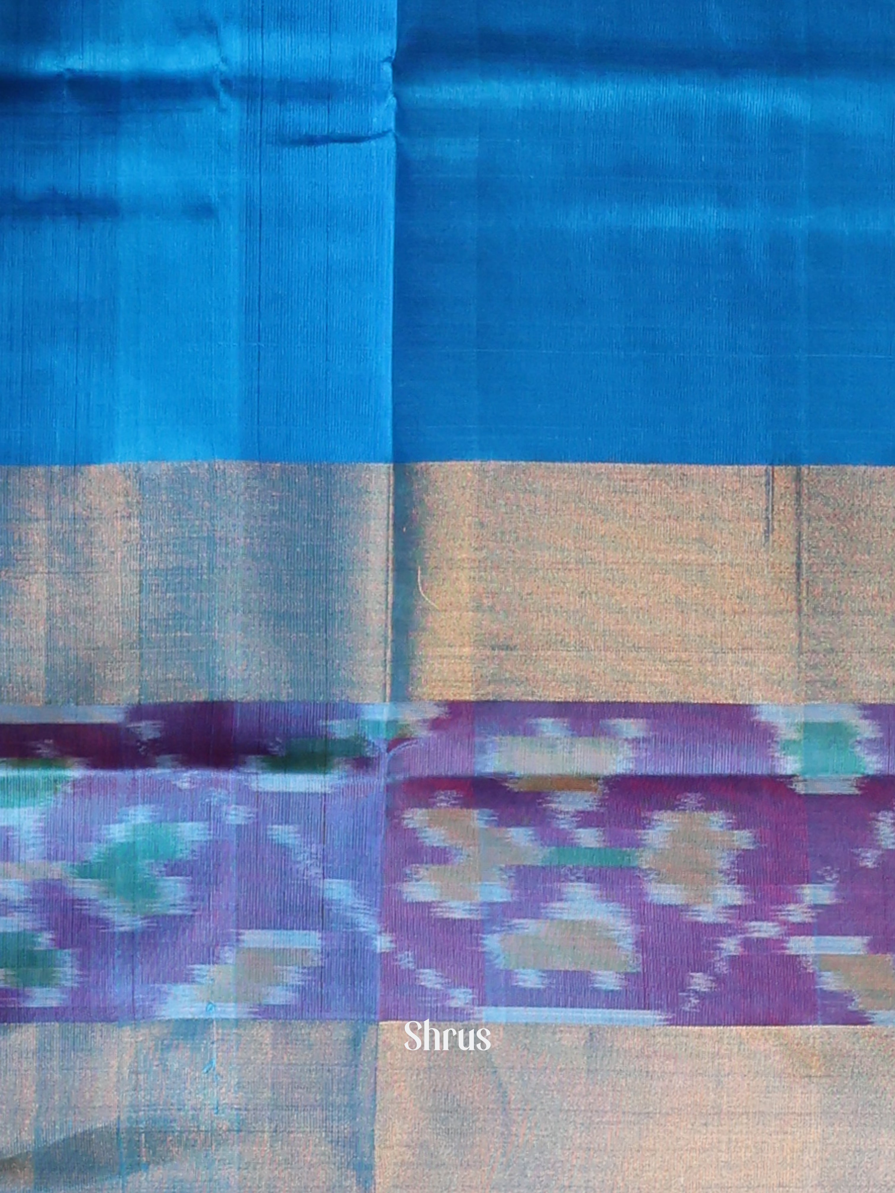 Violet & Blue - Uppada silk Saree