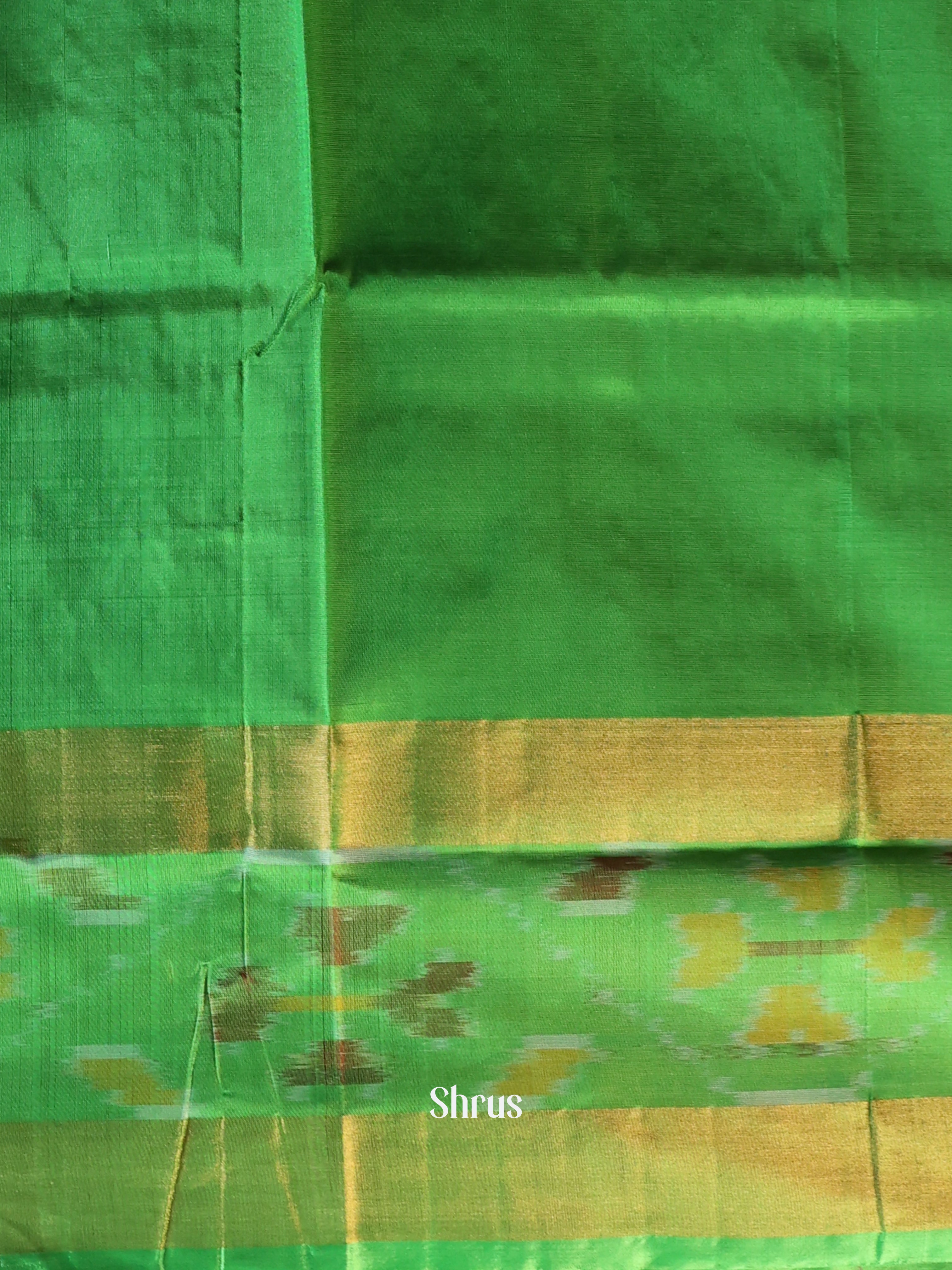 Pink & Green - Uppada silk Saree