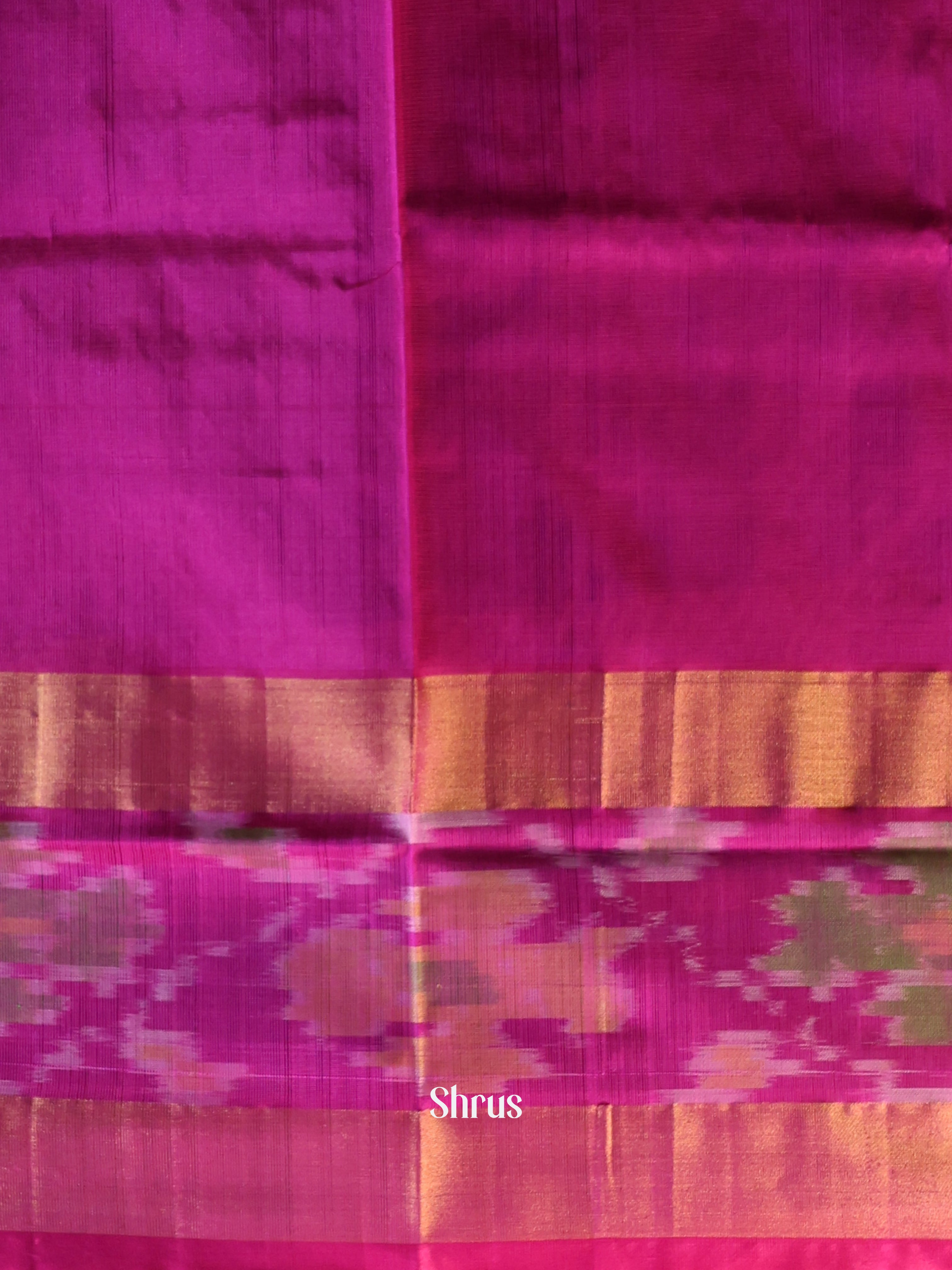 Green & Majenta  - Uppada silk Saree