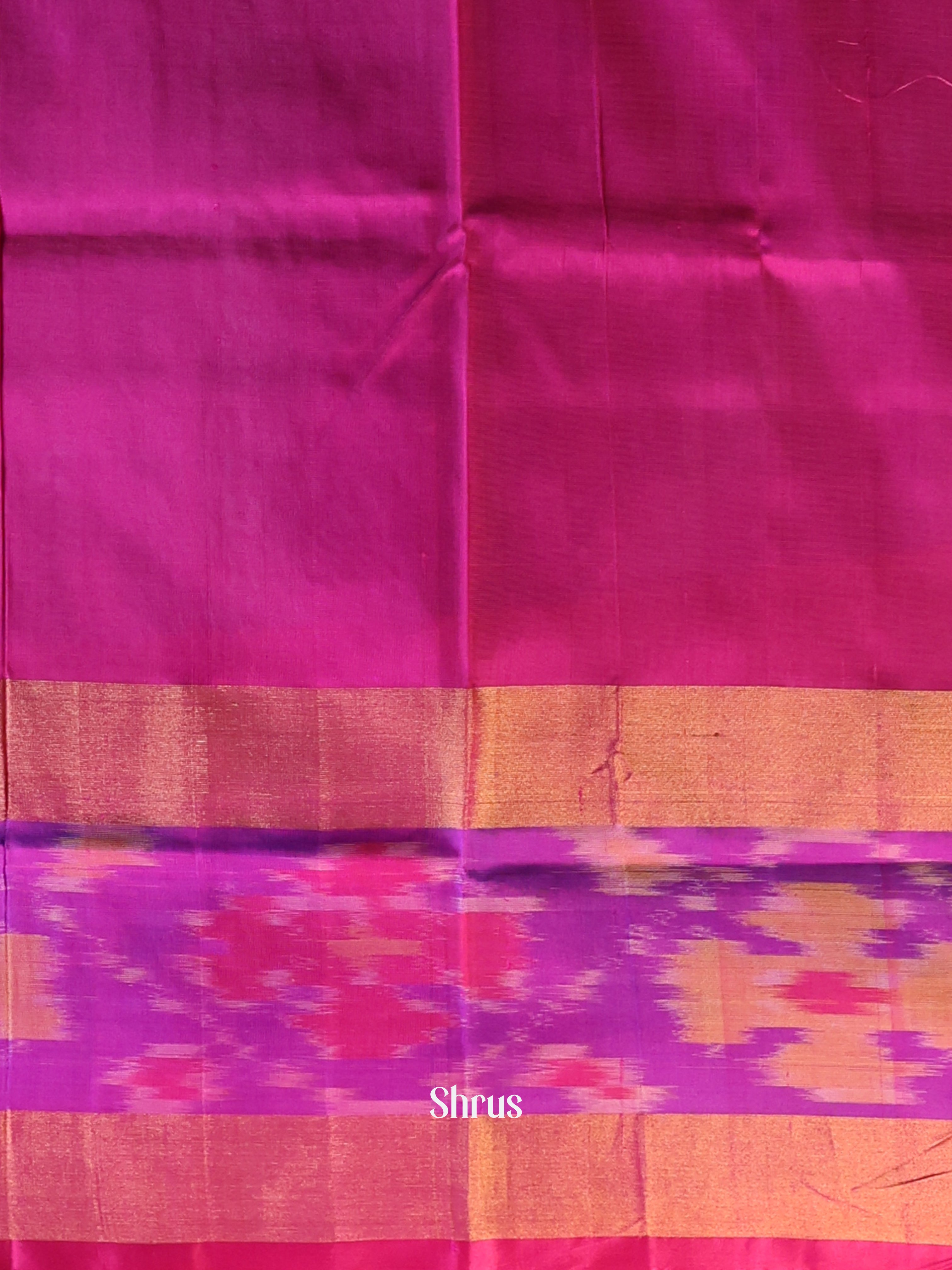 Teal & Pink - Uppada silk Saree