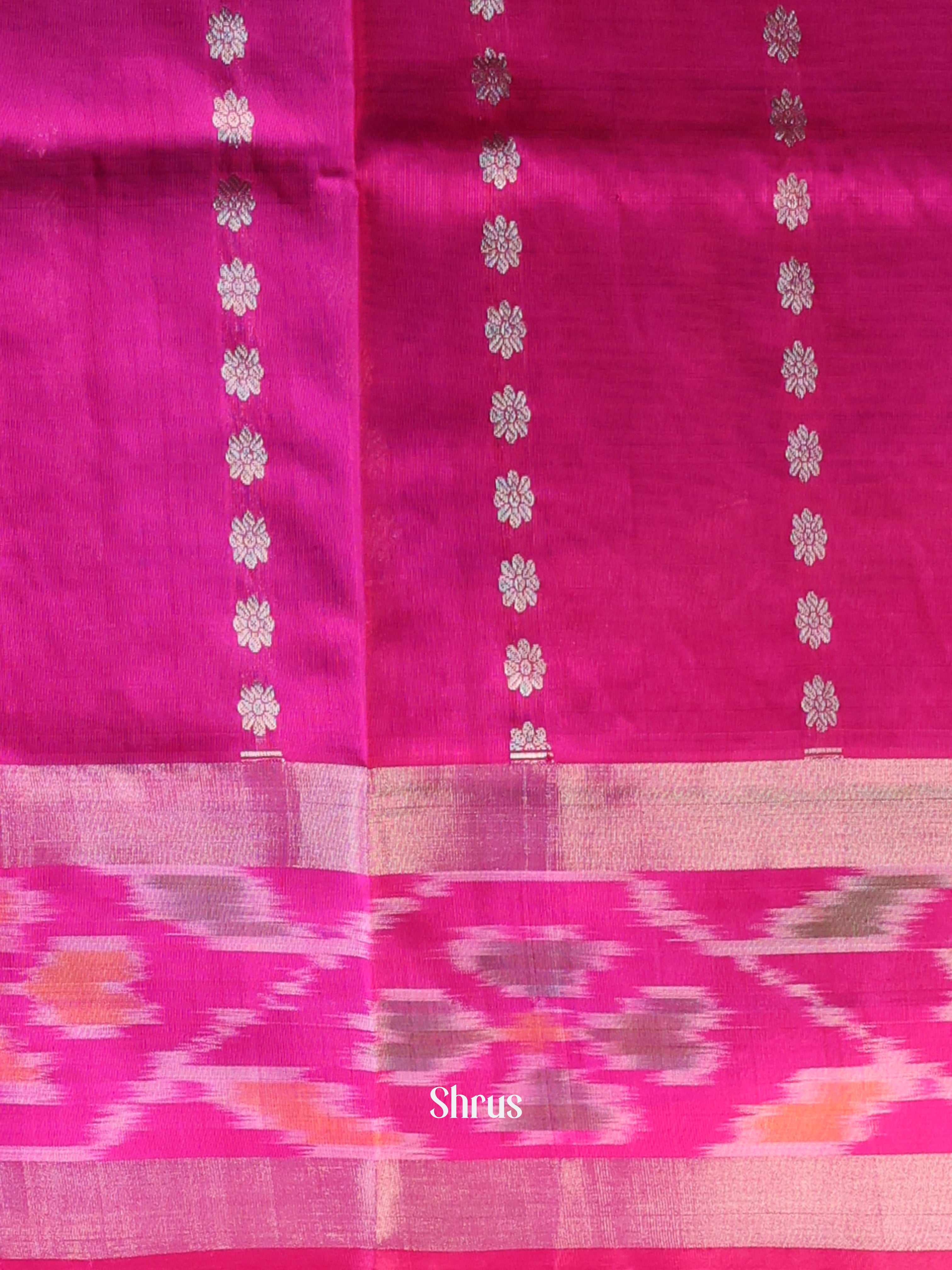 Blue & Pink- Uppada silk Saree