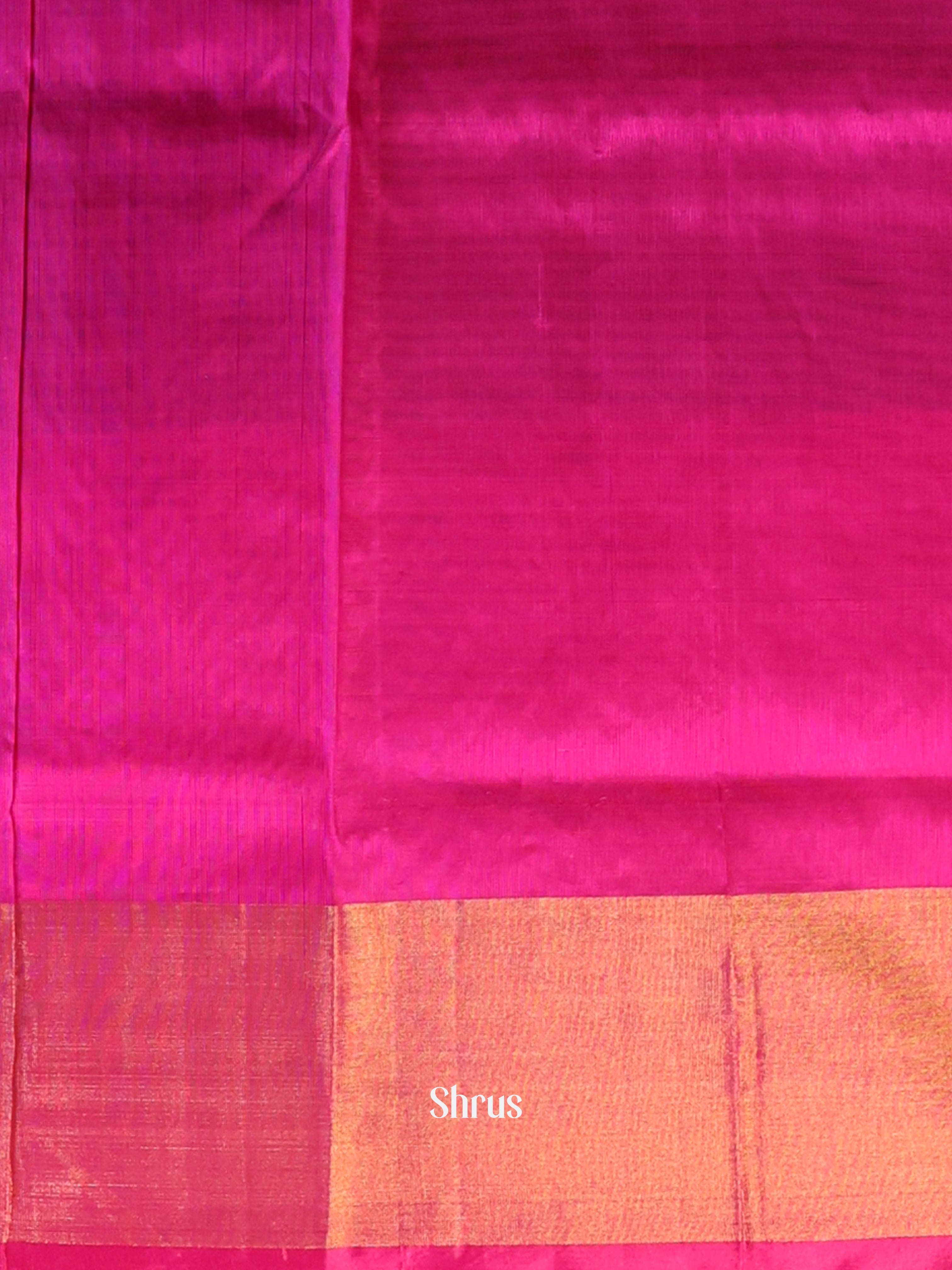 Double Shaded Green & Pink  - Uppada silk Saree