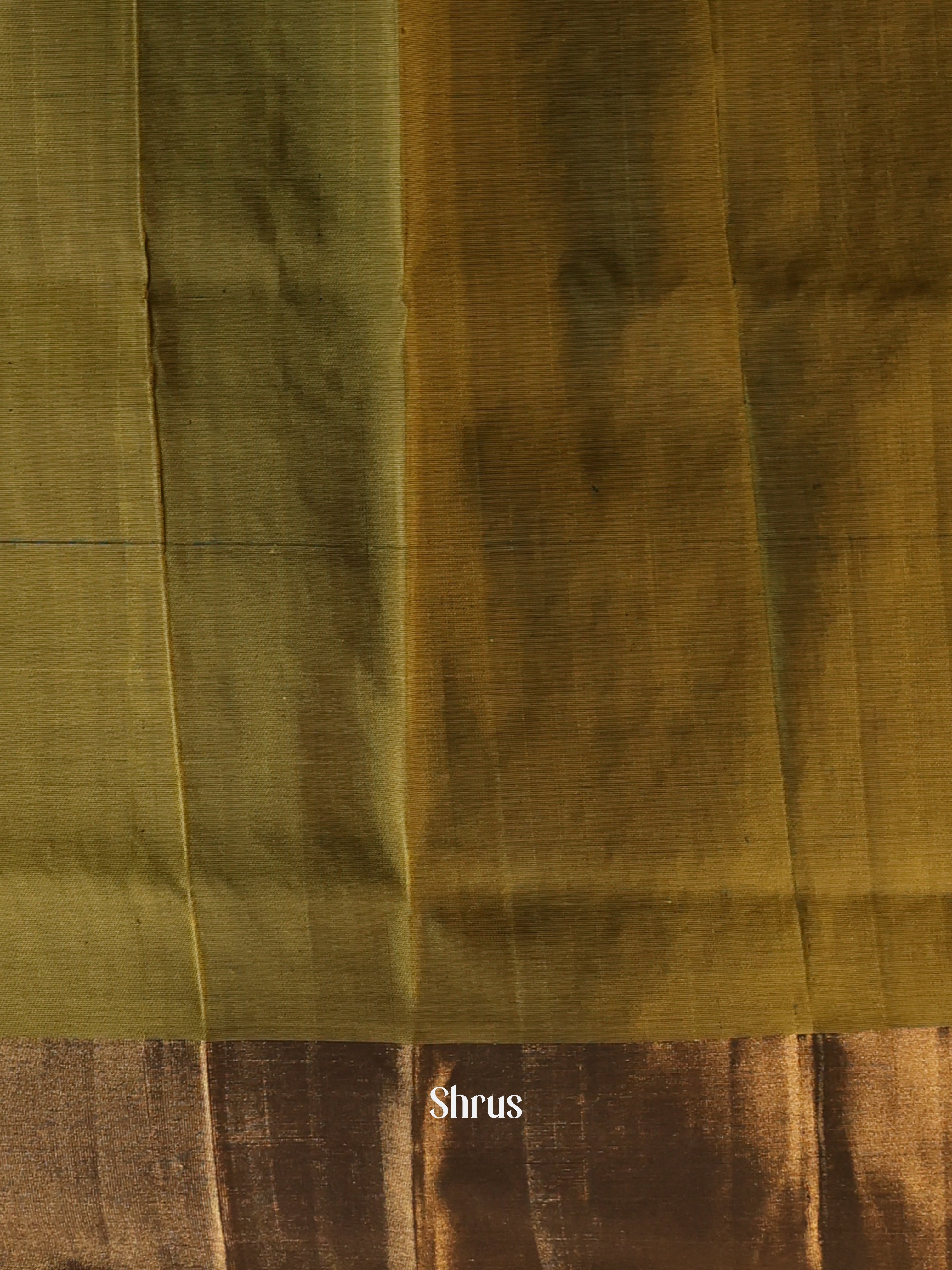 Dark Green & Green - Uppada silk Saree