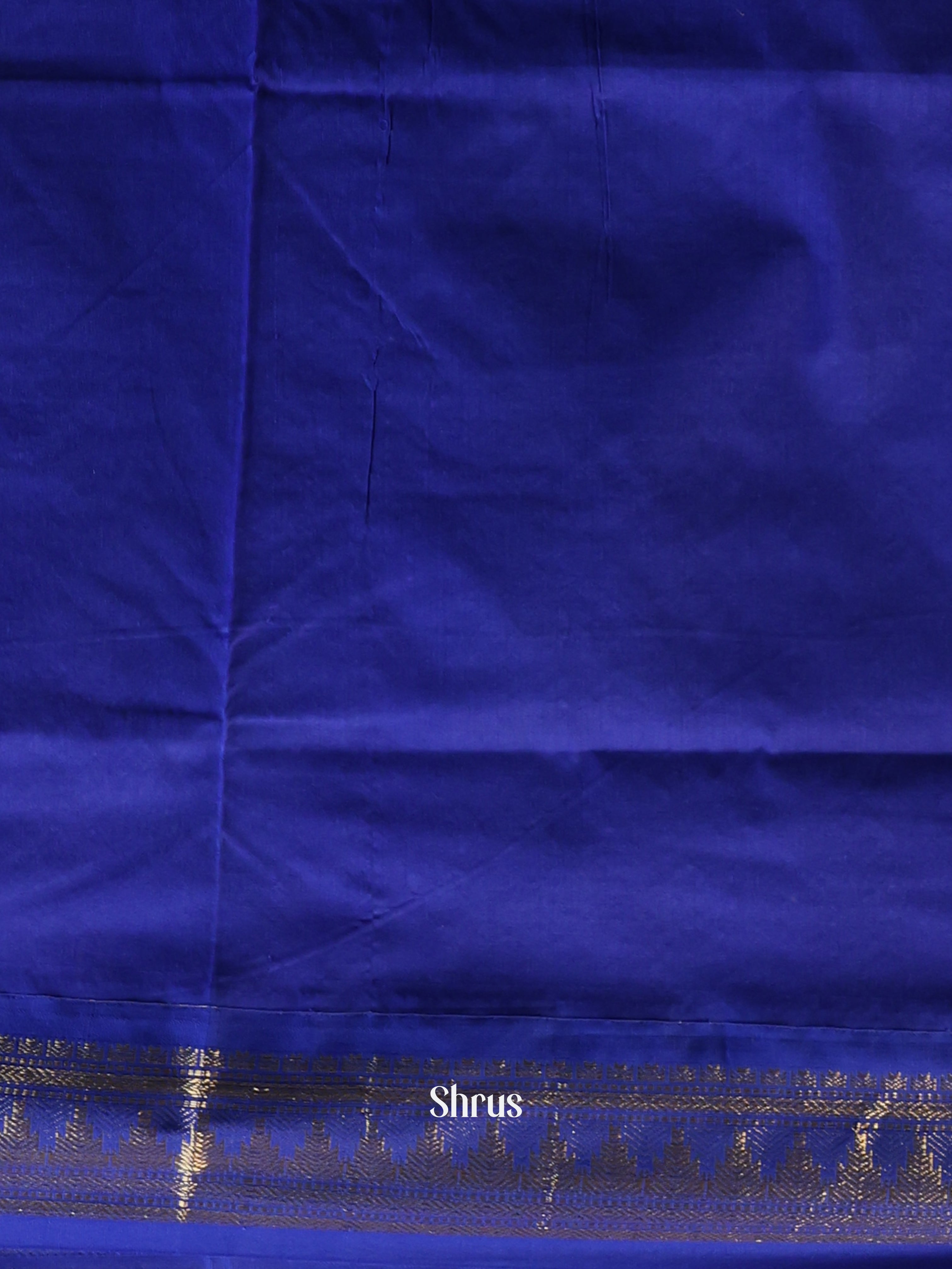 Brown & Blue - Kalyani Cotton Saree