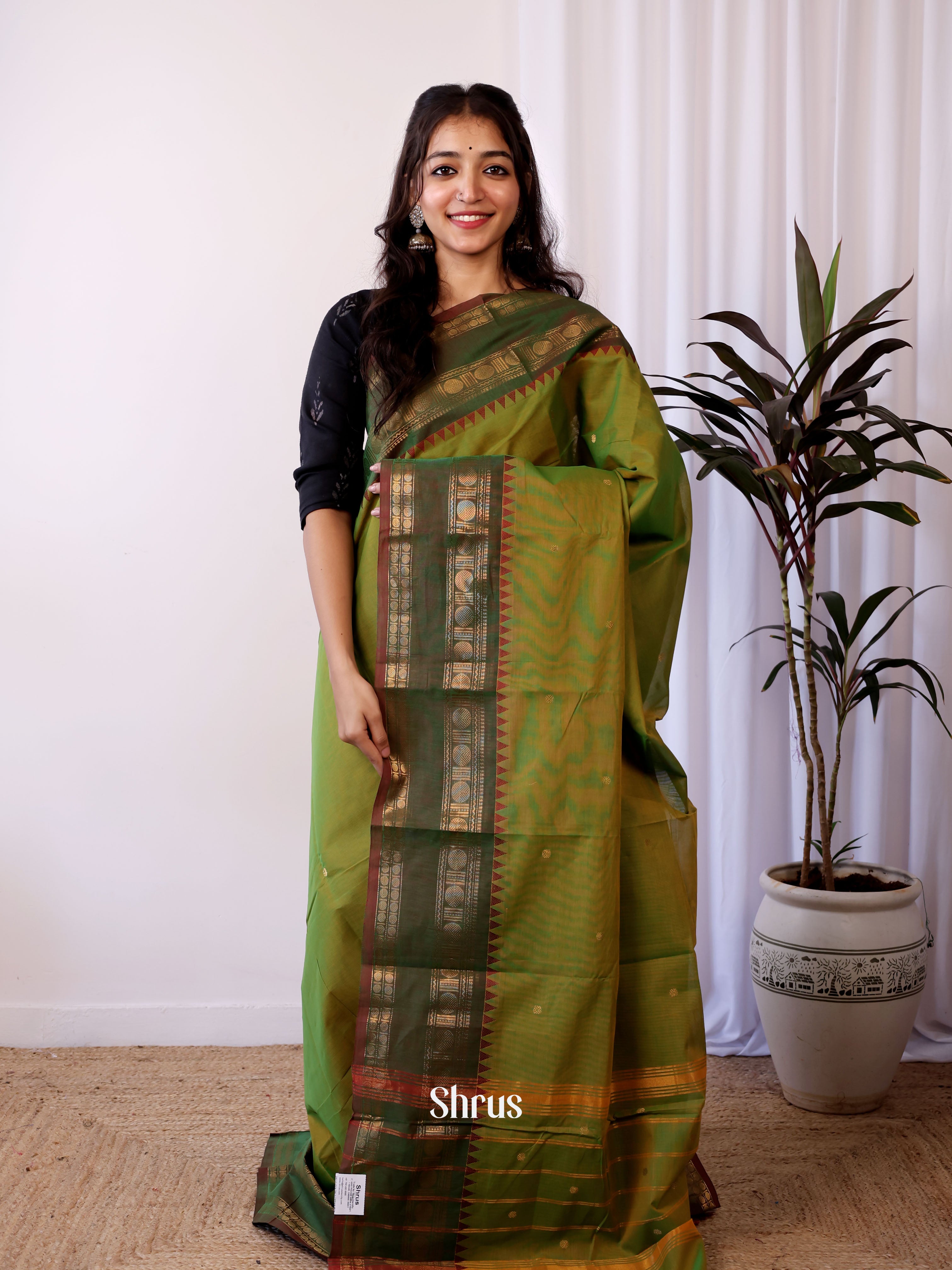 Green  - Chettinad Cotton Saree