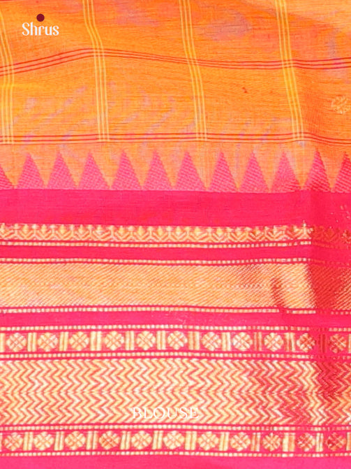 Orange & Pink- Chettinad Cotton Sare