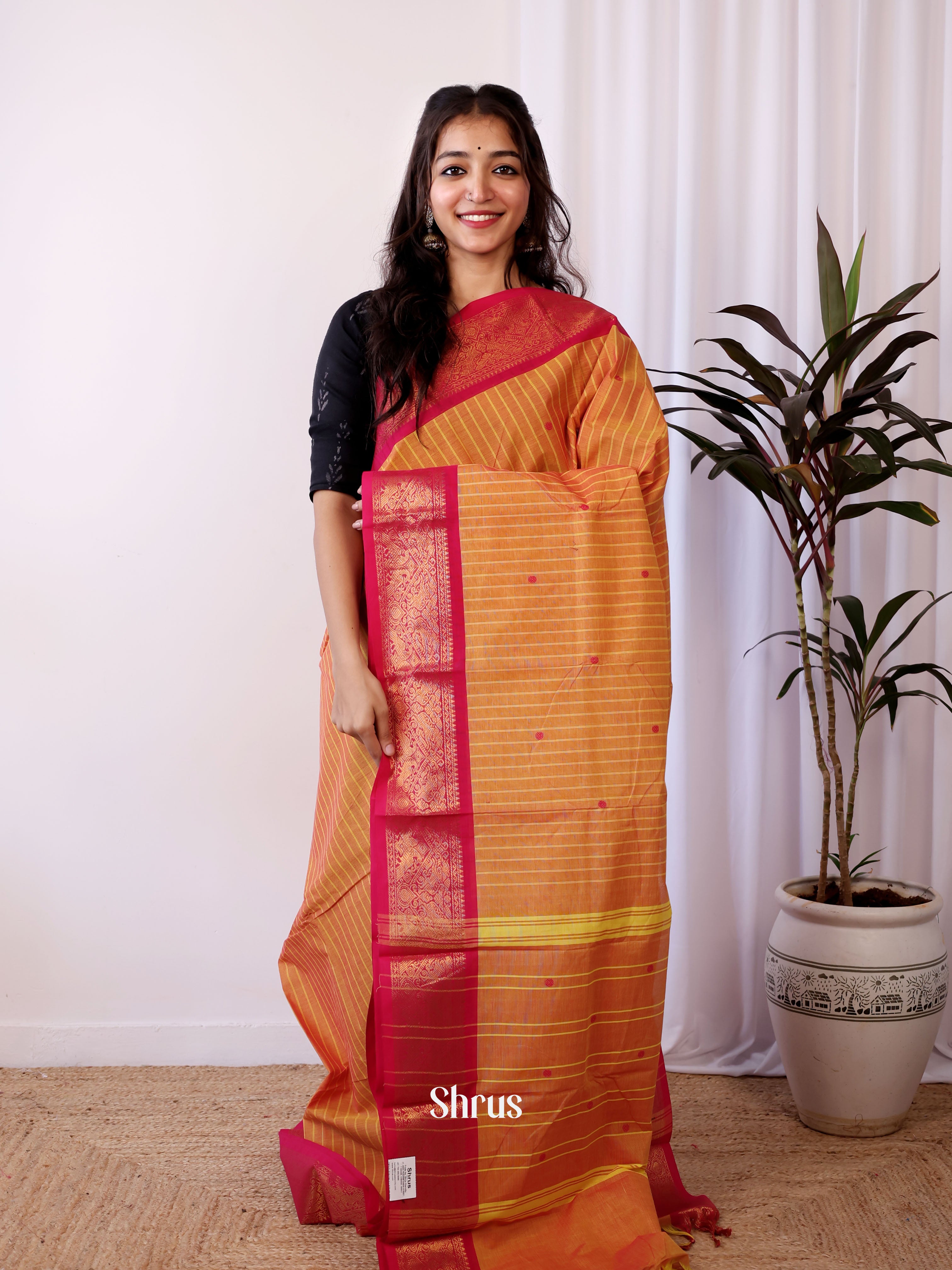 Brick & Red- Chettinad Cotton Saree