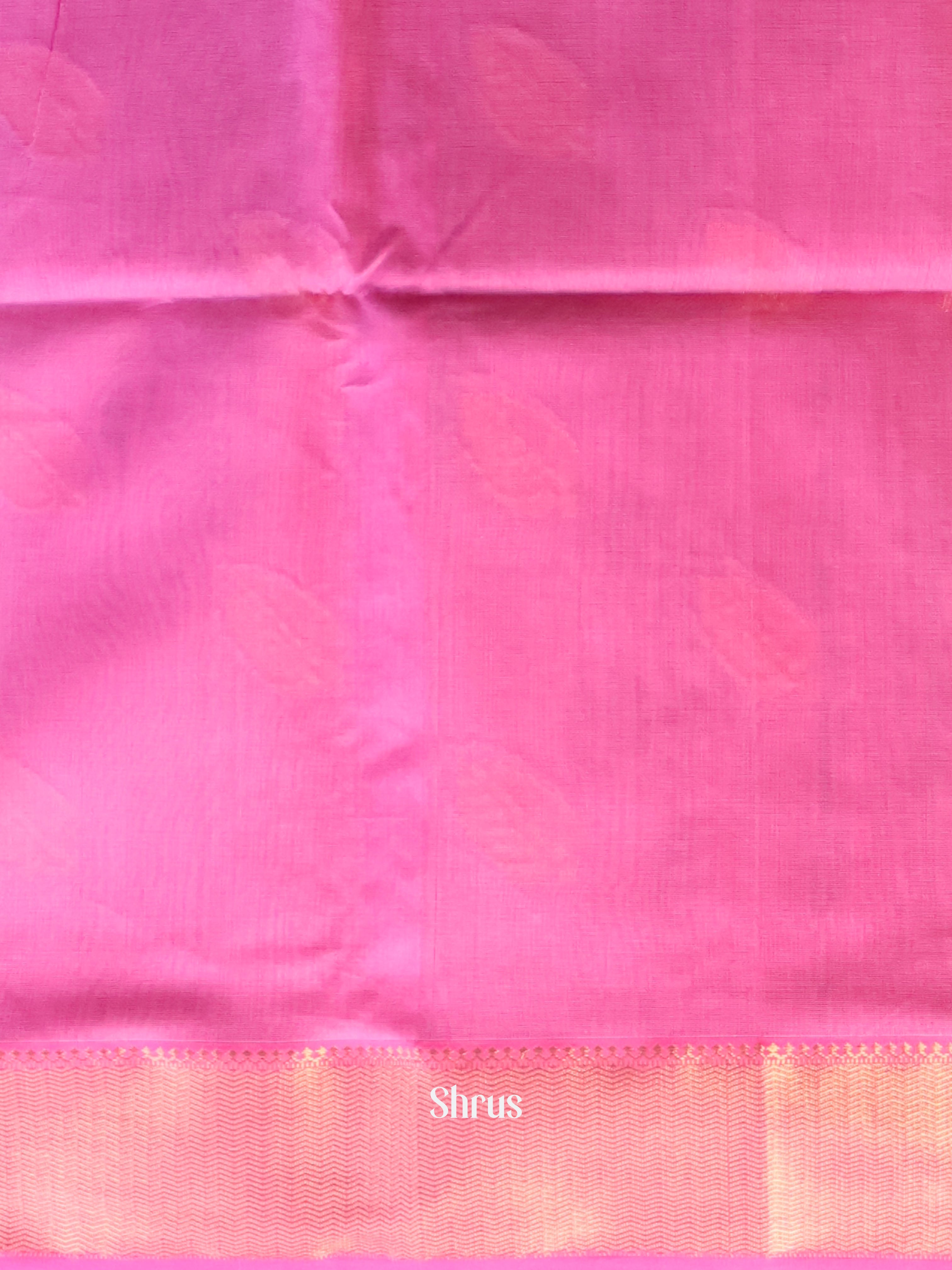 Baby Pink & Pink  - Maheshwari silkcotton Saree