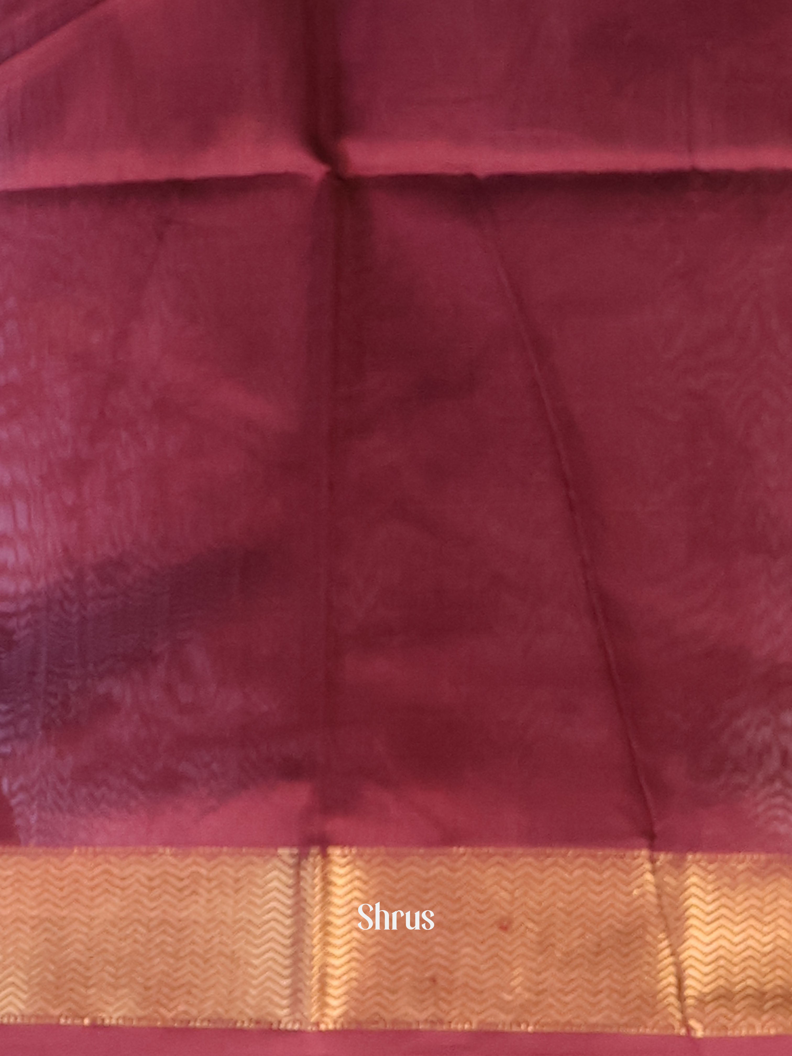 Brown - Maheshwari silkcotton Saree