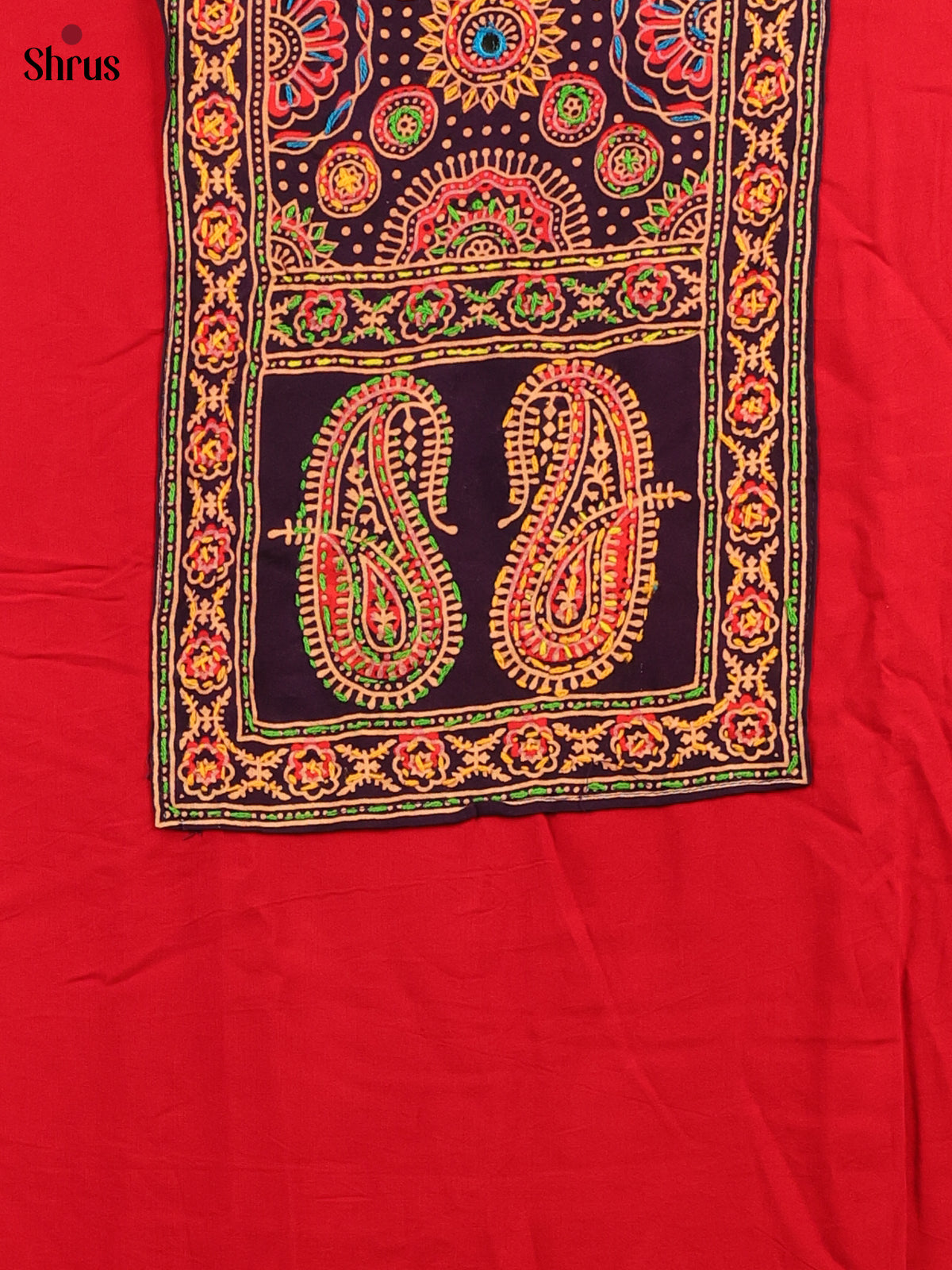 Red & Black - Ajrakh Salwar - Shop on Shrus.com