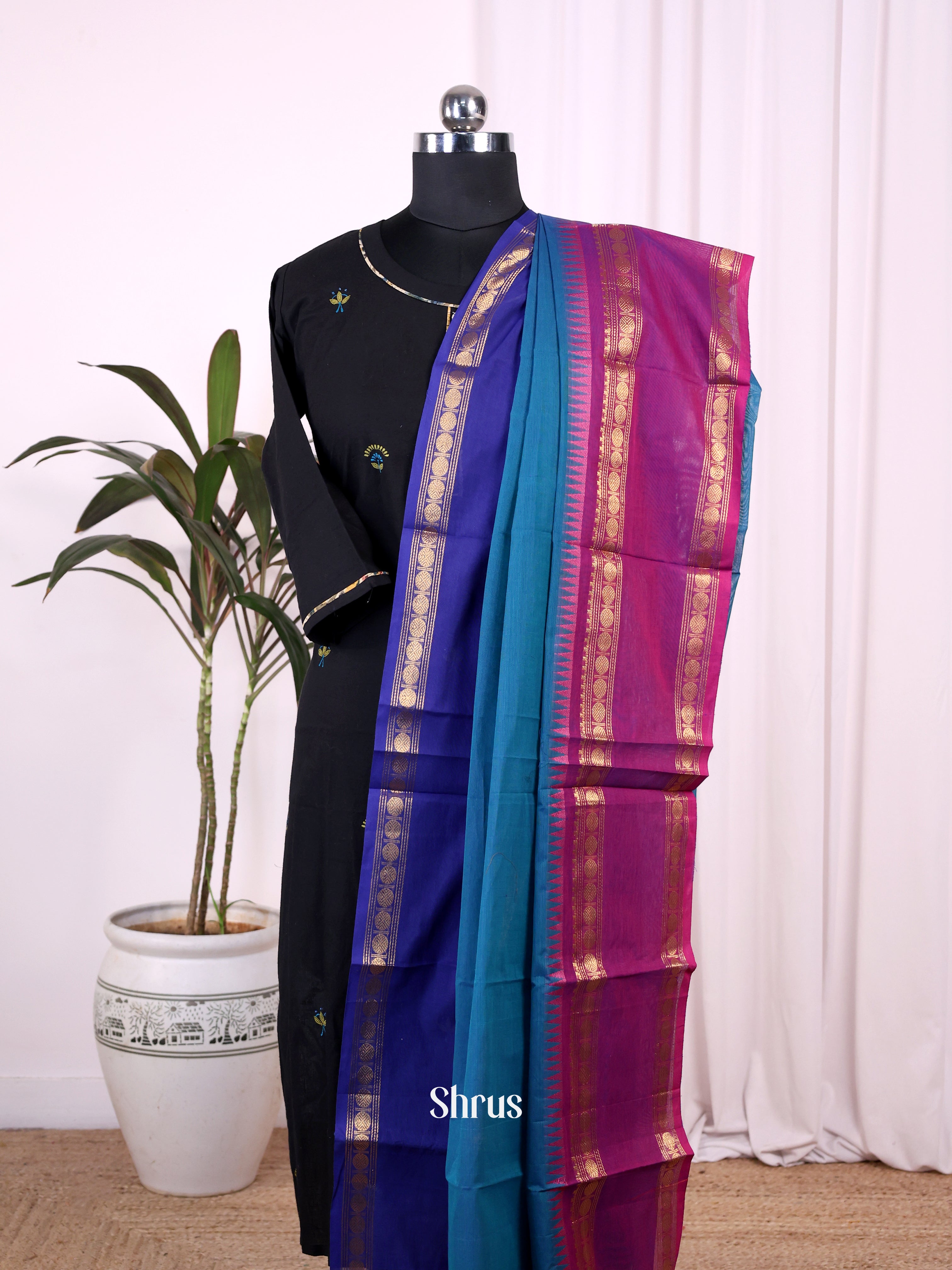 Blue & Purple - Dupatta