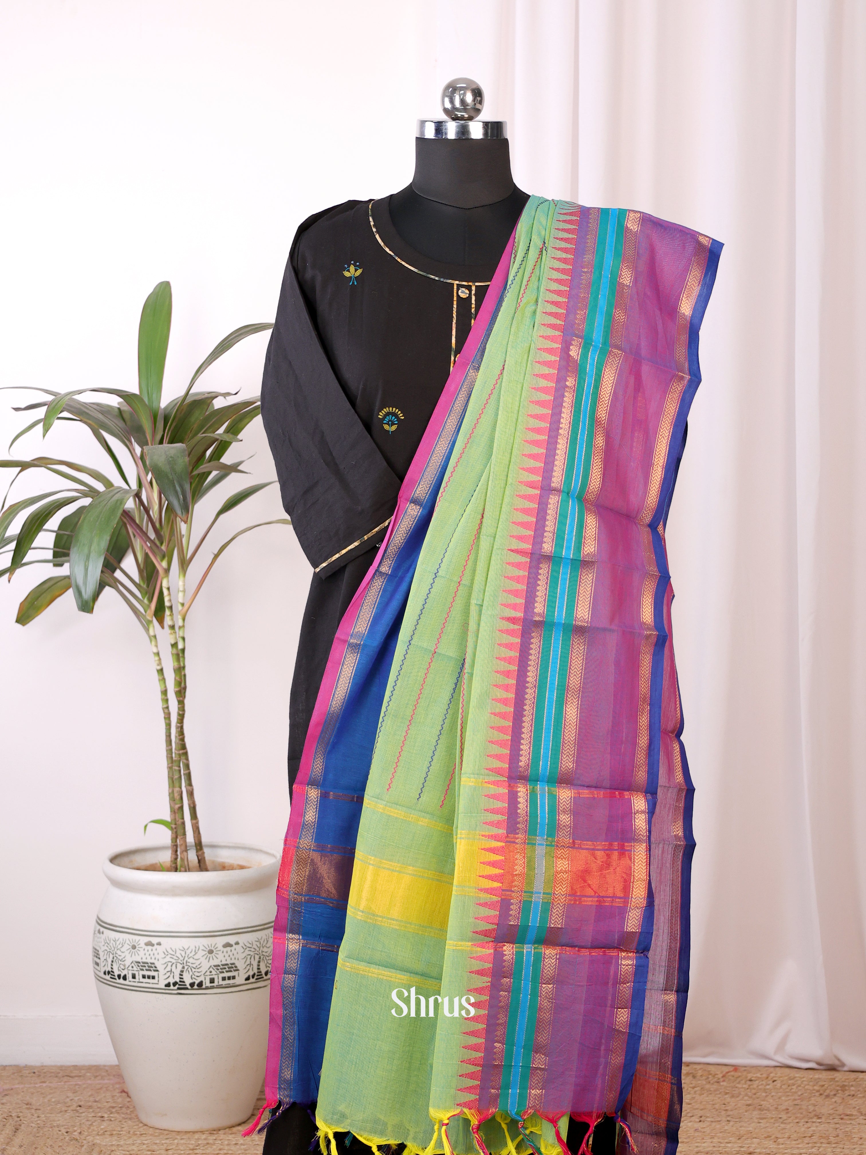 Green & Purple - Dupatta