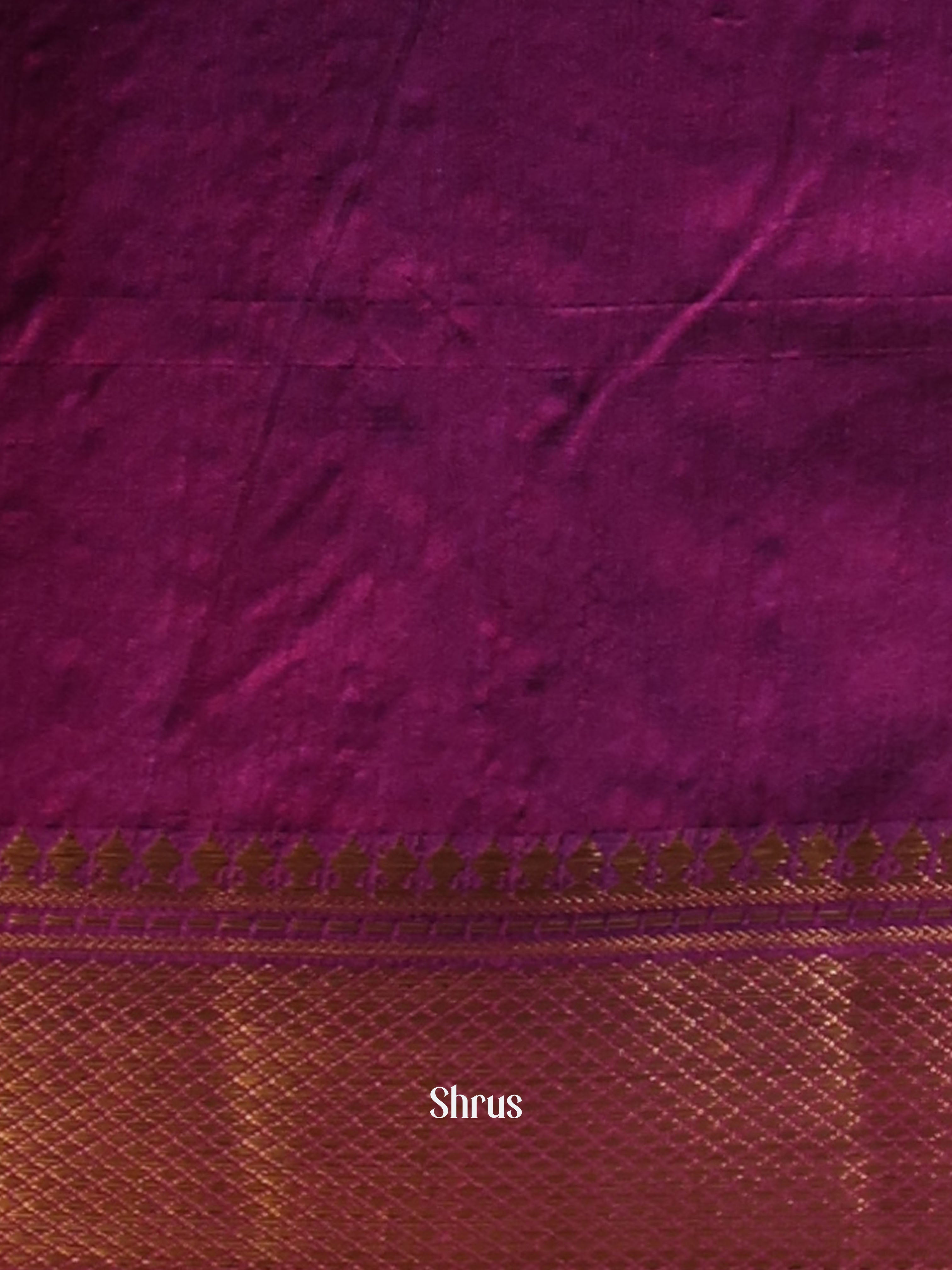 Black & Purple - Semi patola saree