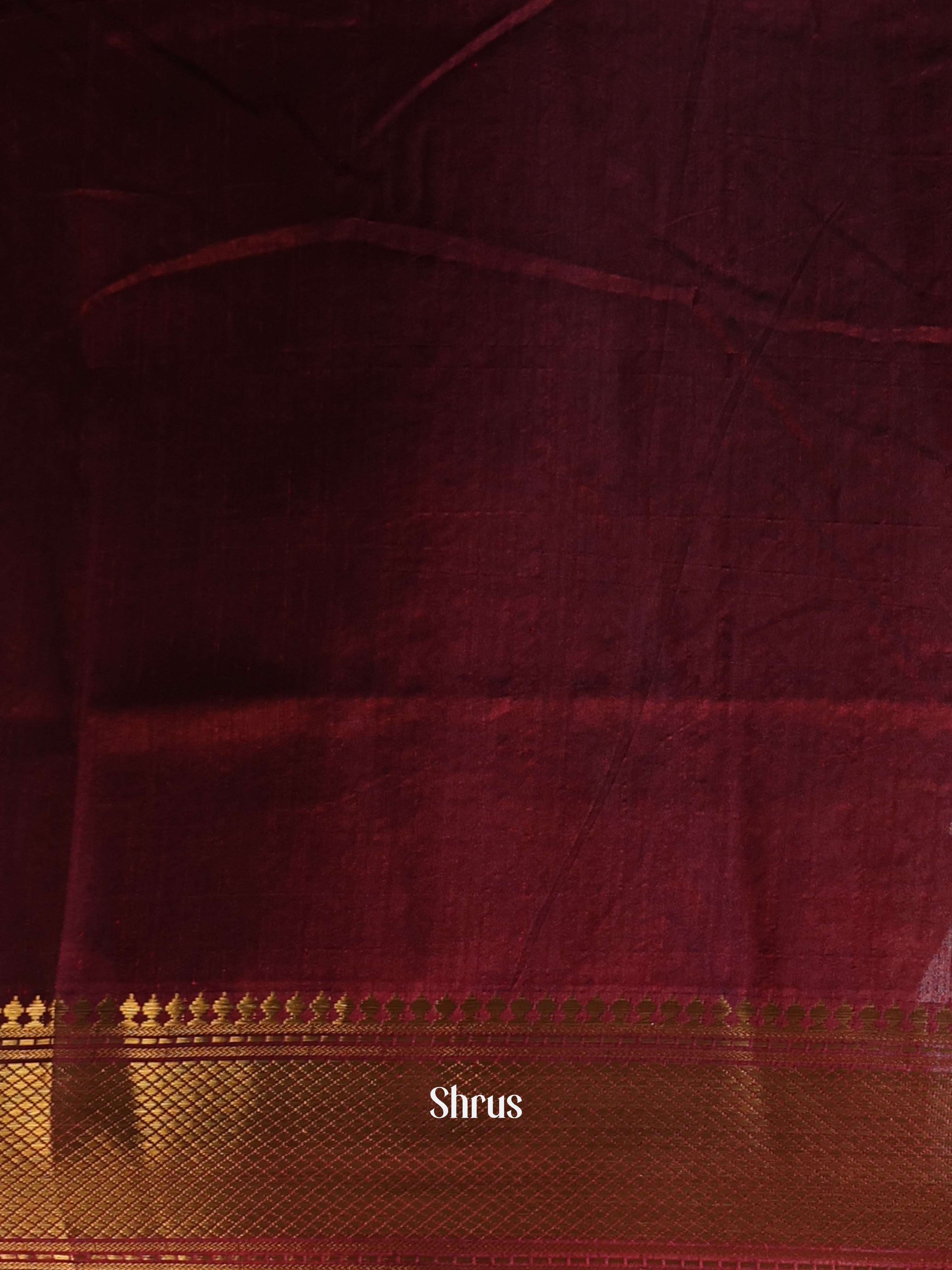 Black & Maroon- Semi patola saree