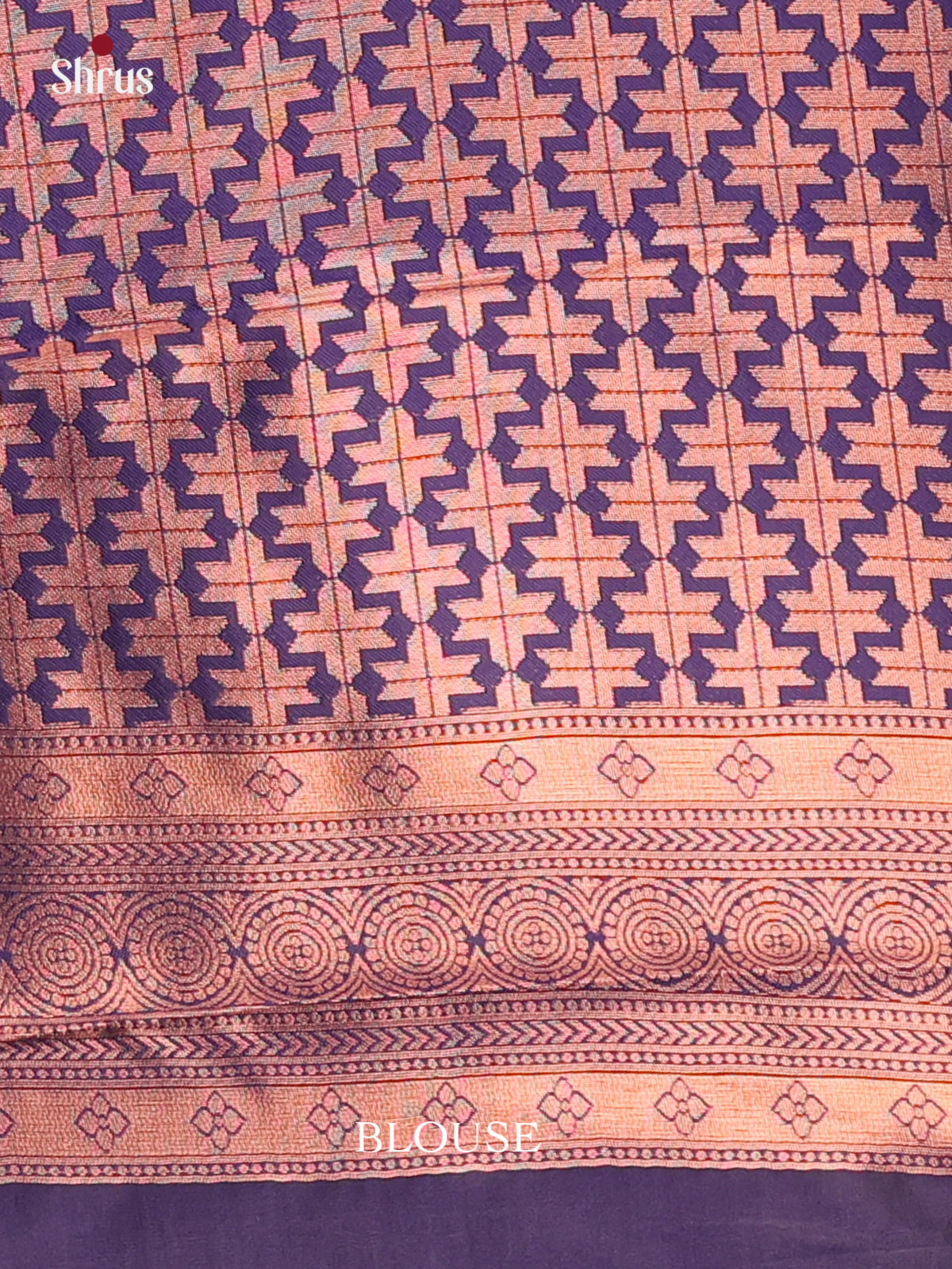 Dusty Pink & Blue - Semi Softsilk Saree