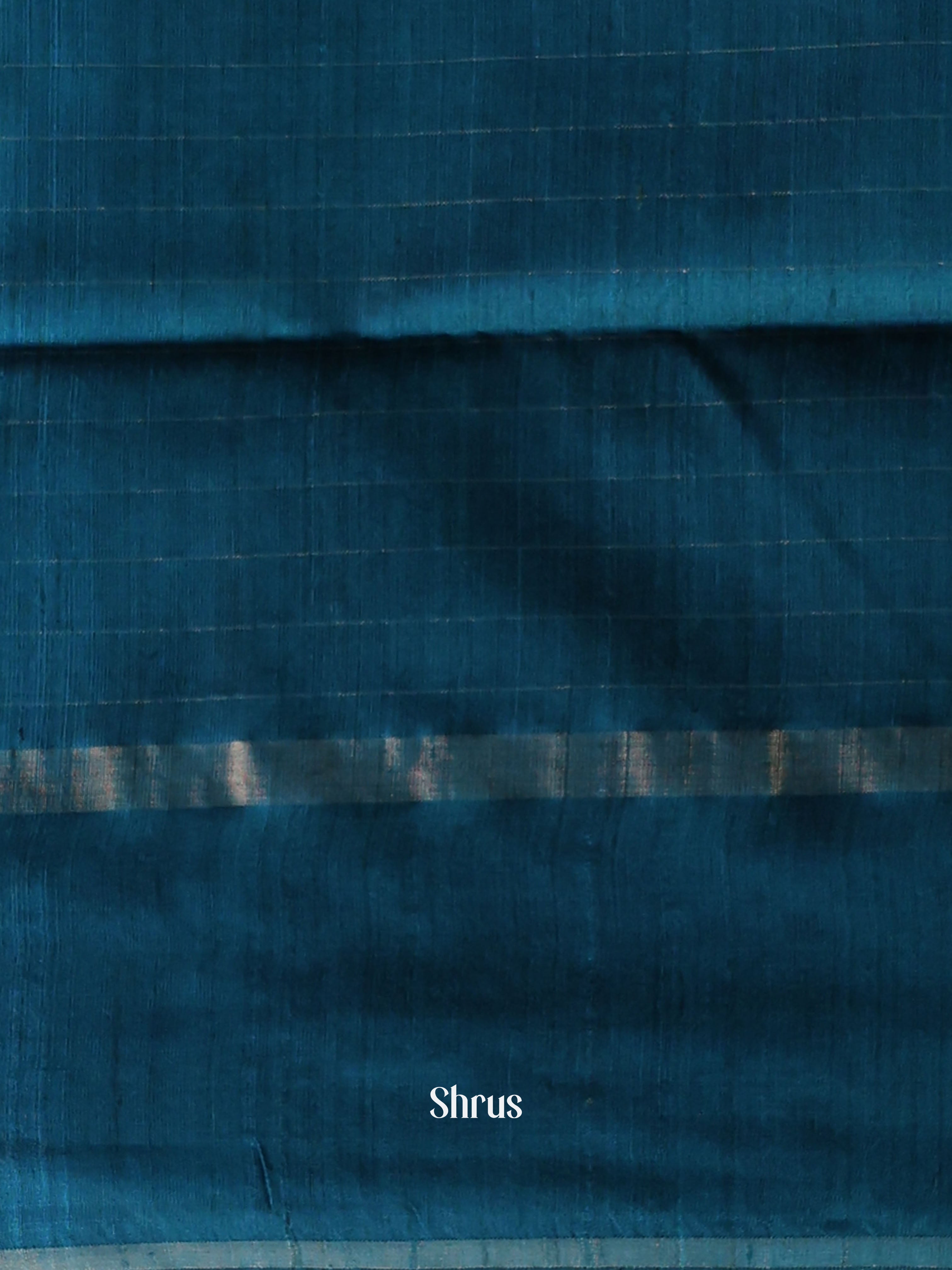 Violet & Blue - Raw Silk Saree