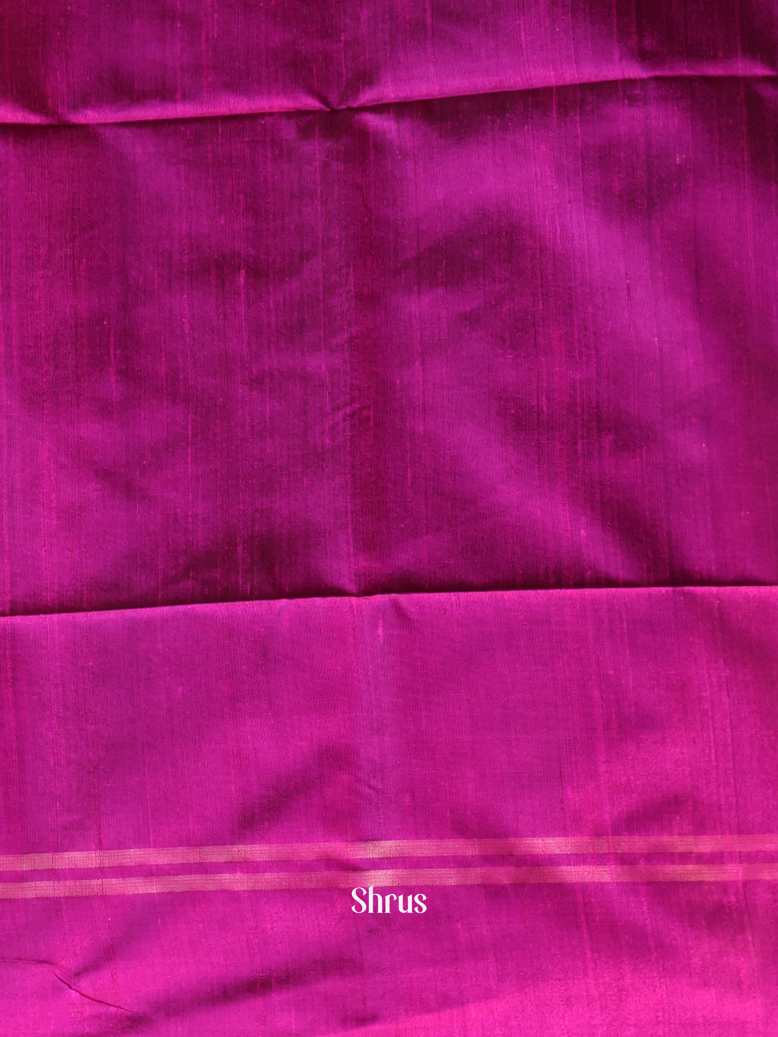 Grey & Majenta - Raw Silk Saree