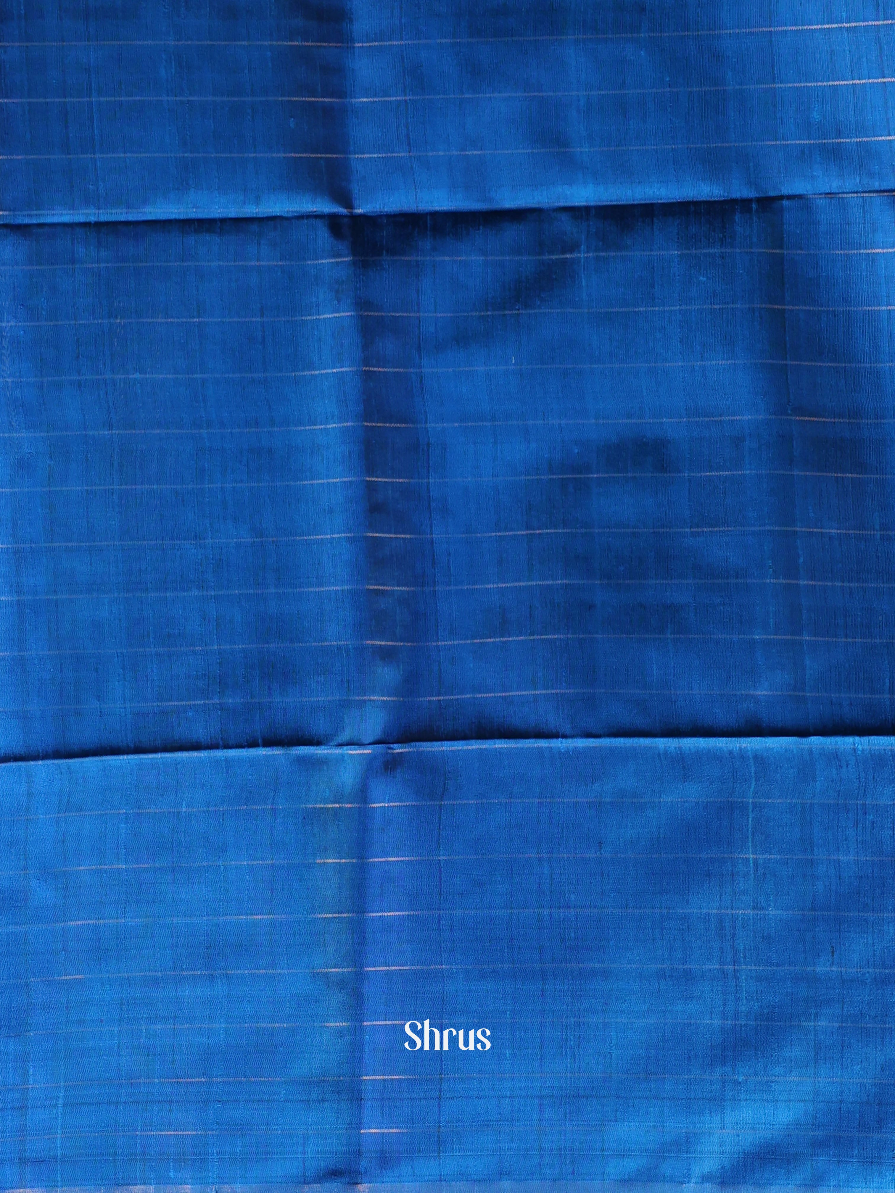 Violet  & Blue - Raw Silk Saree