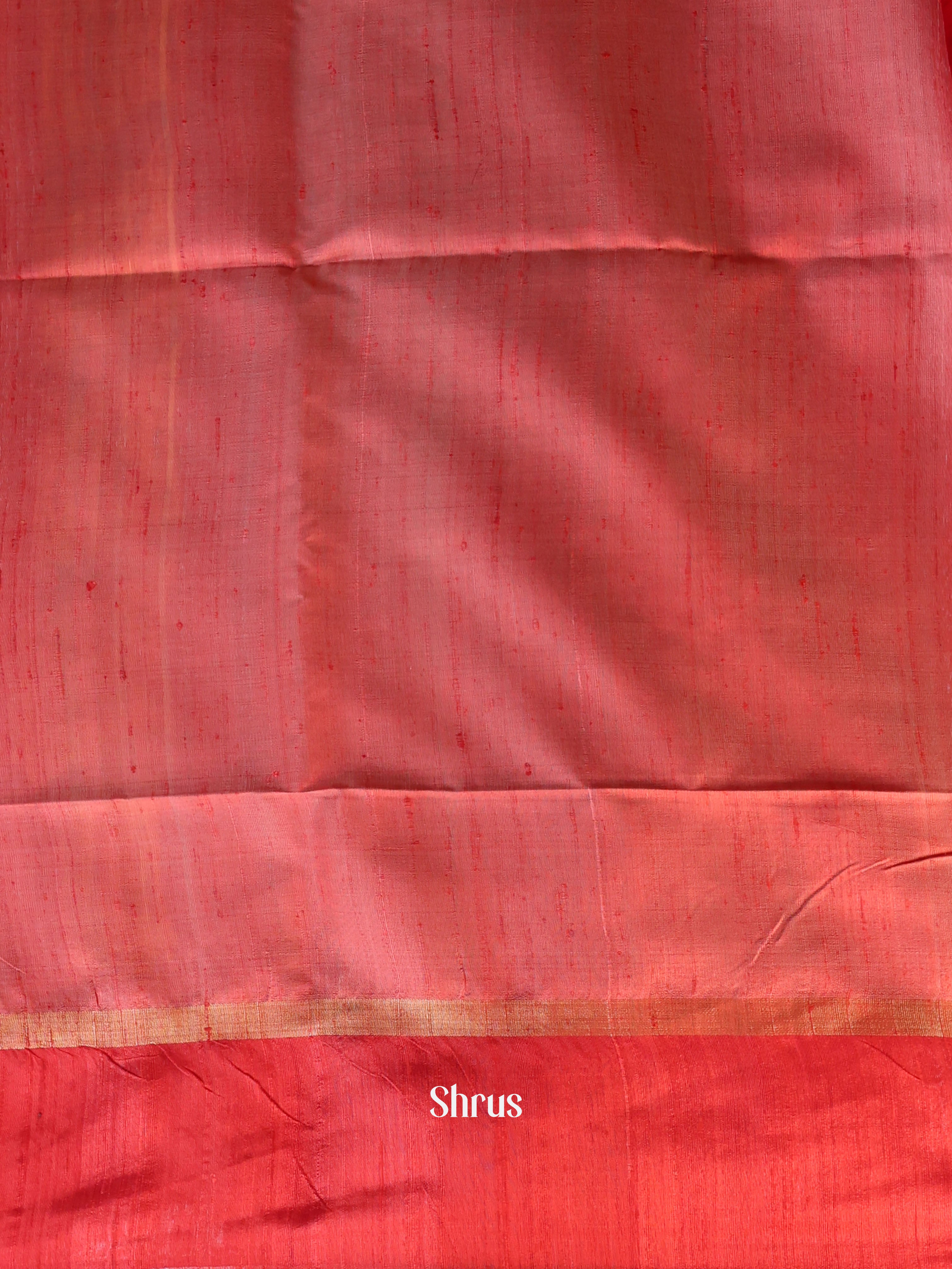 Yellow & Red- Raw Silk Saree