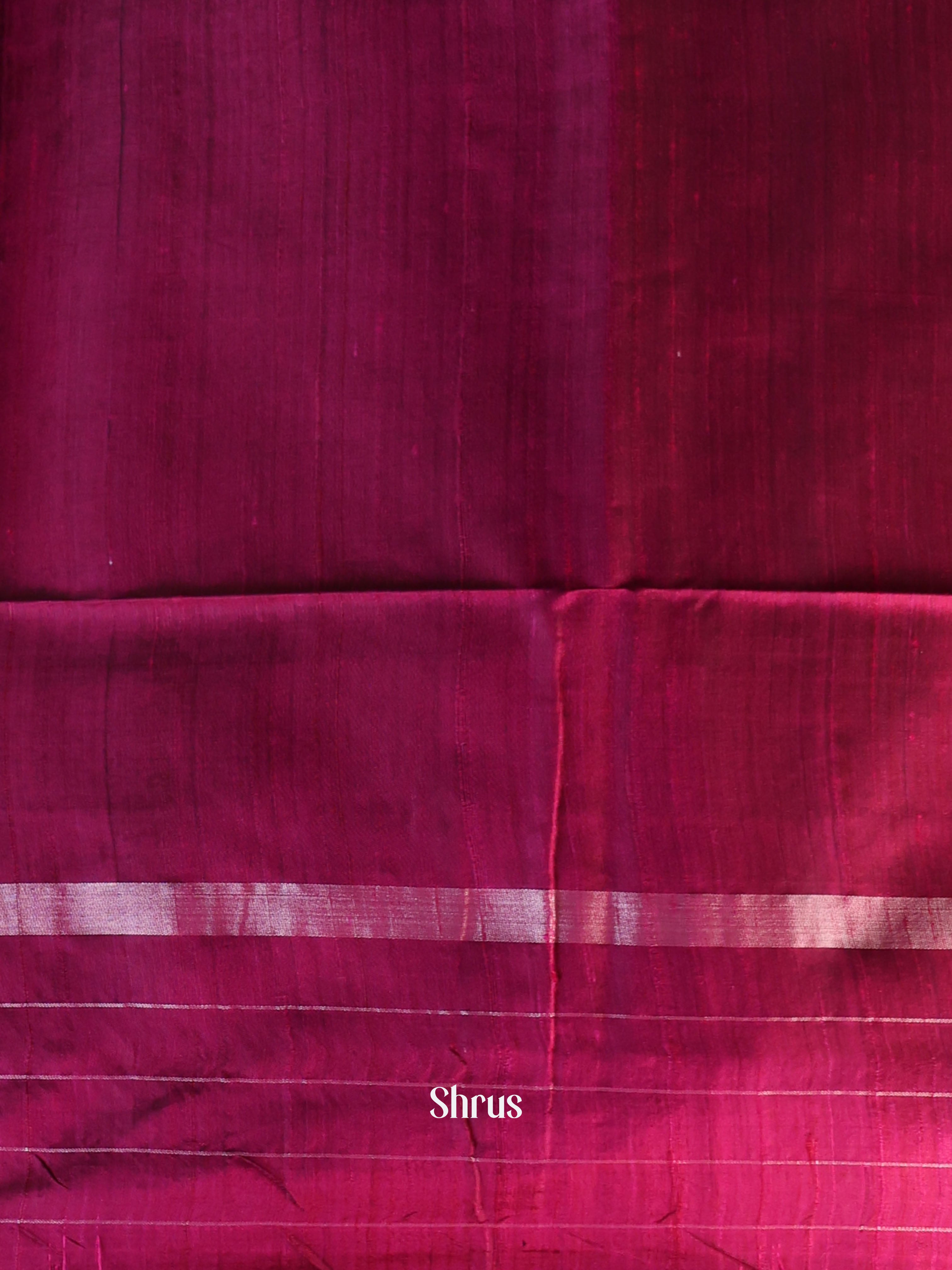 Onion Peel & Maroon - Raw Silk Saree