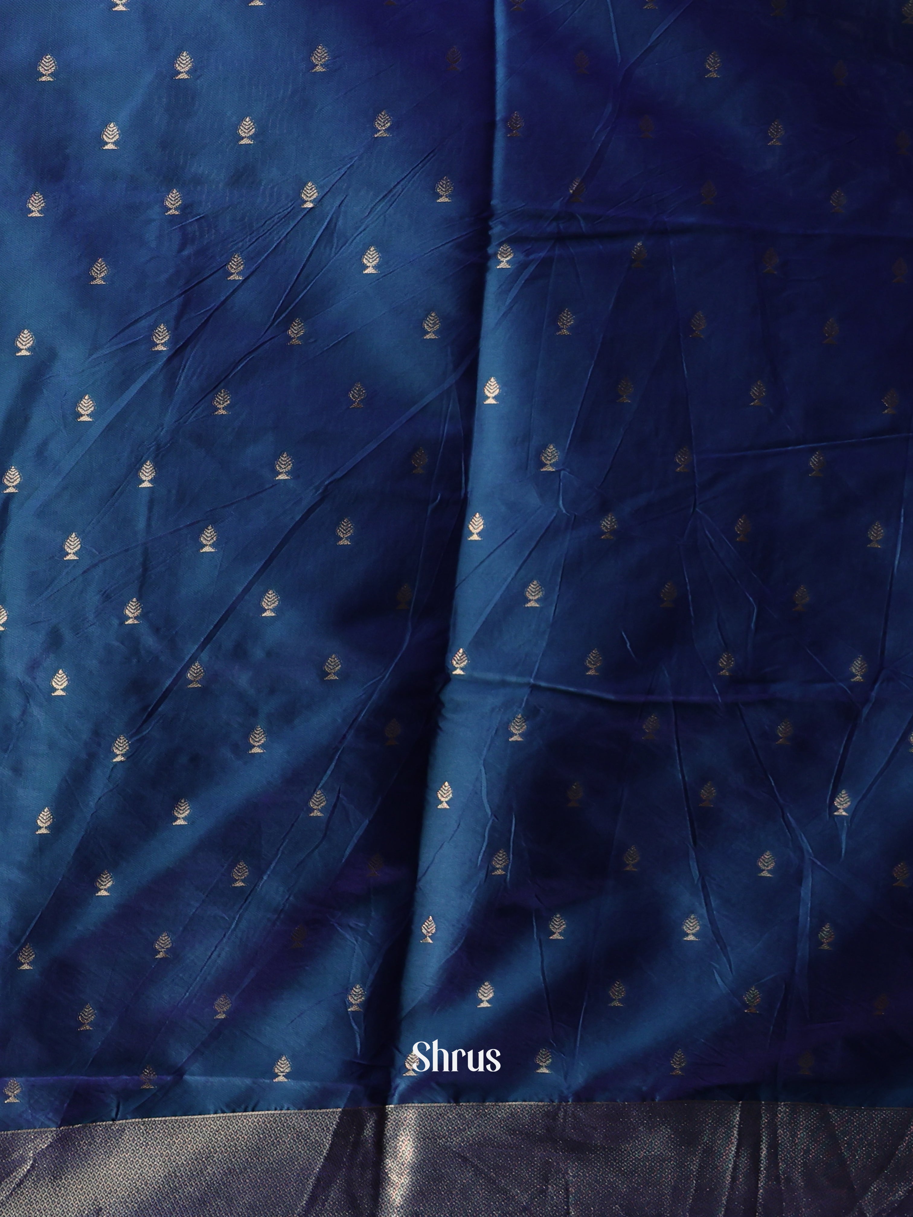 Blue - Semi Softsilk Saree