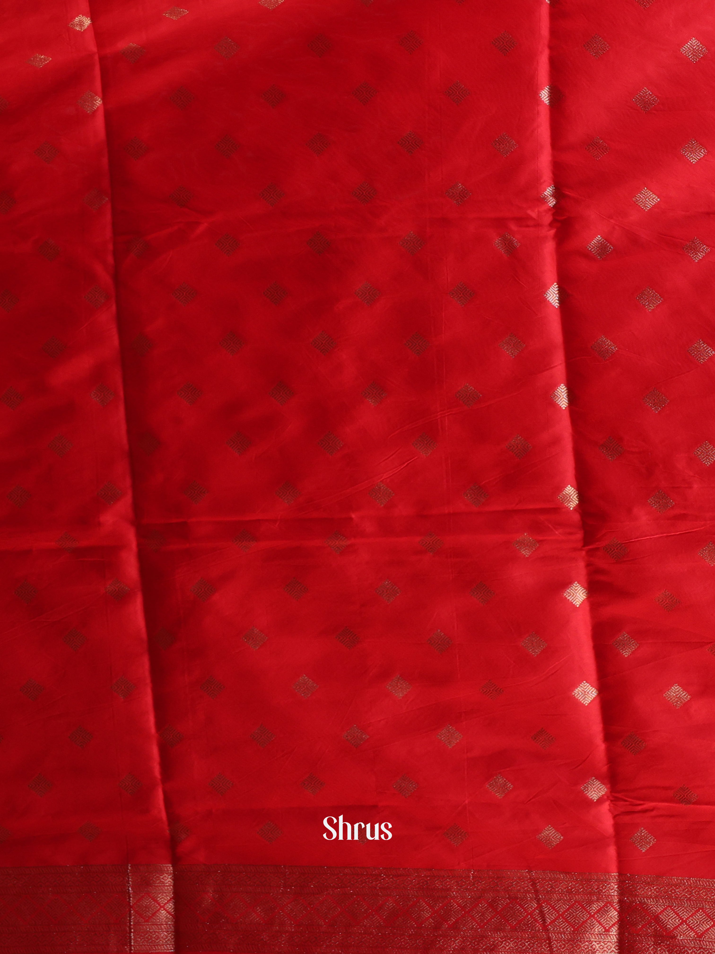 Red - Semi Softsilk Saree